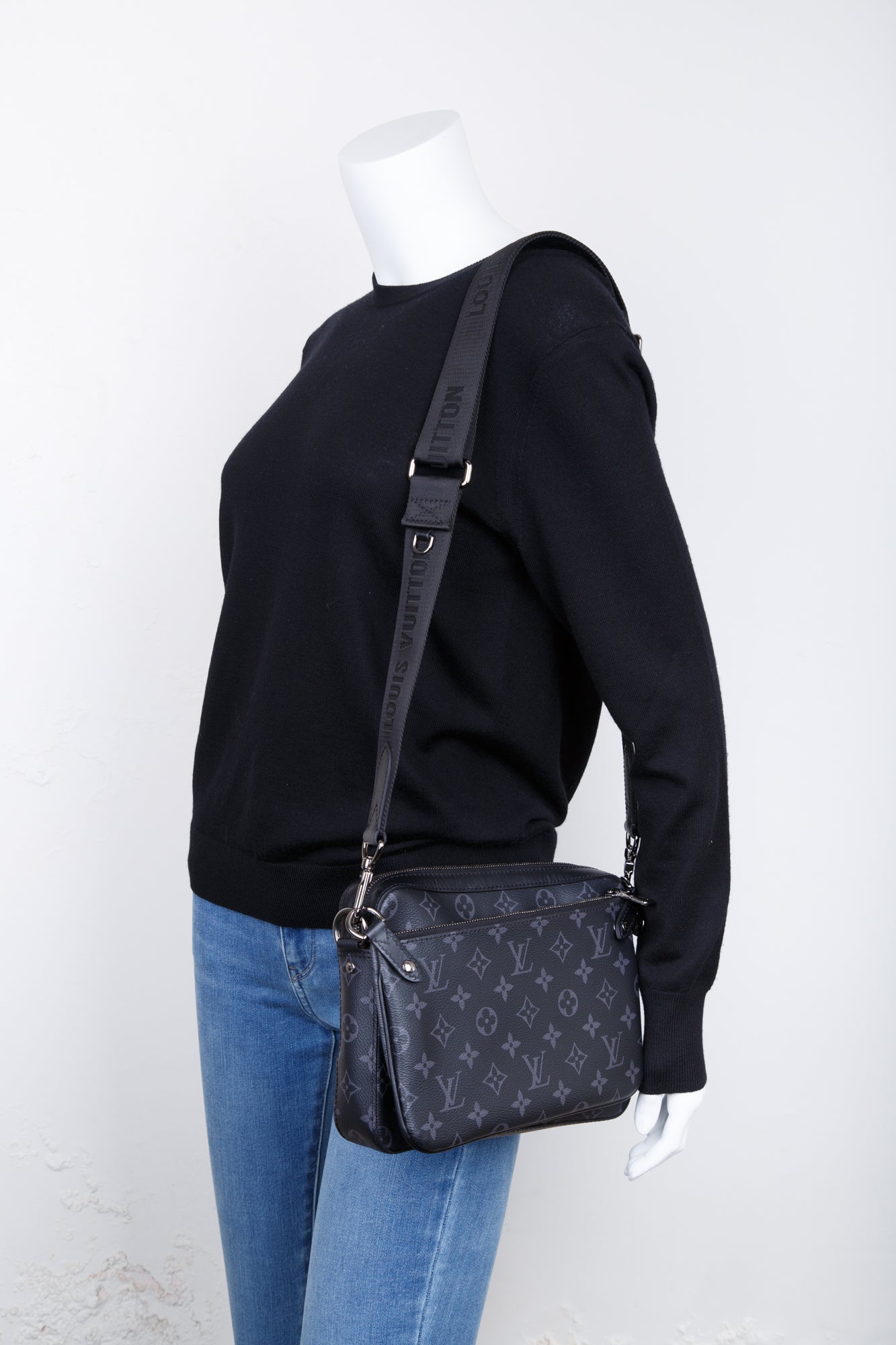 Louis Vuitton 2022 Monogram Eclipse Trio Messenger Bag