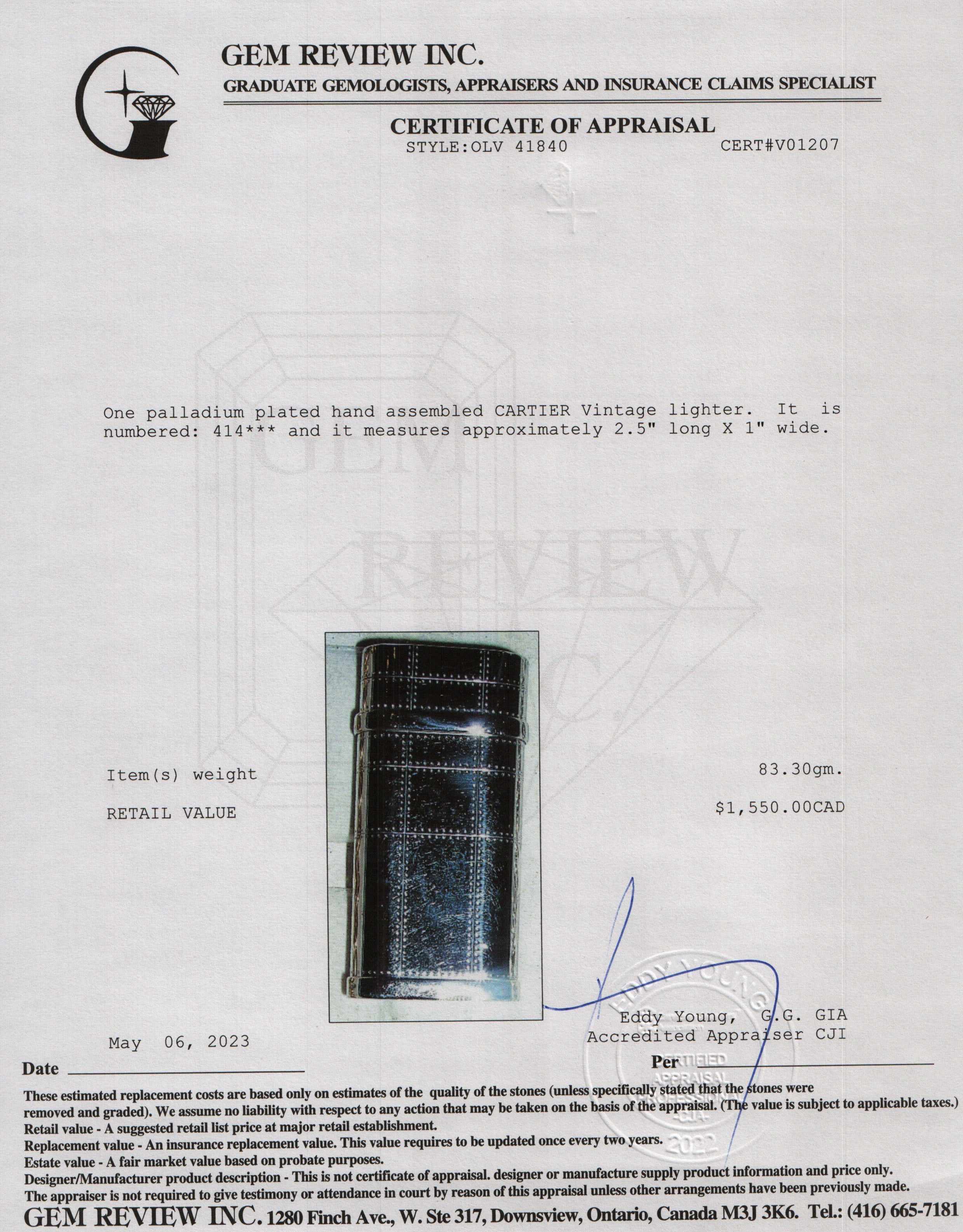 Cartier Vintage Lighter