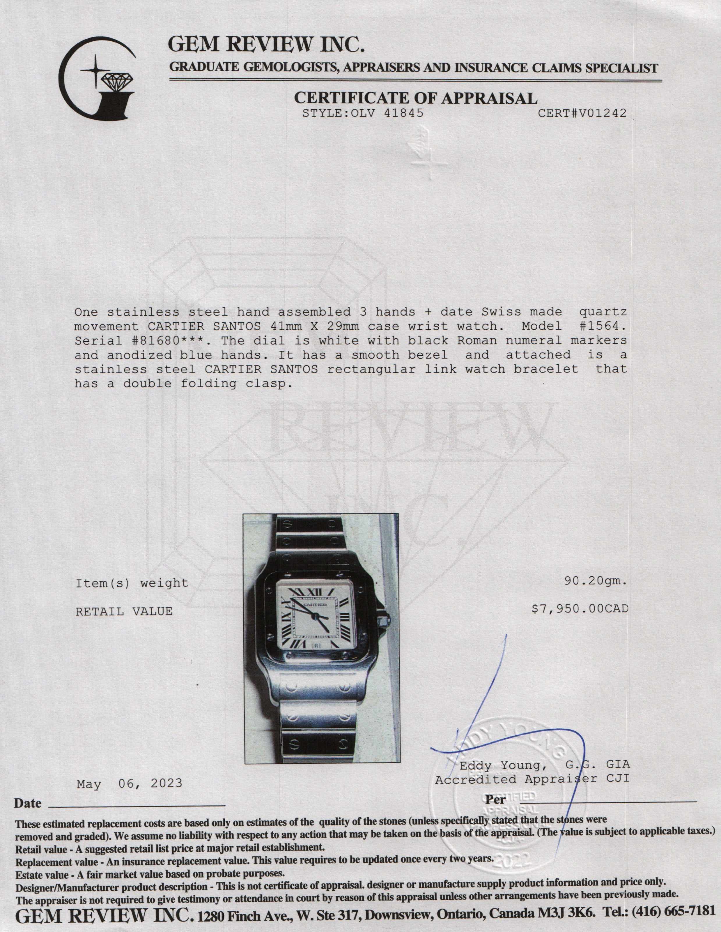 Cartier Santos de Cartier Galbee Watch