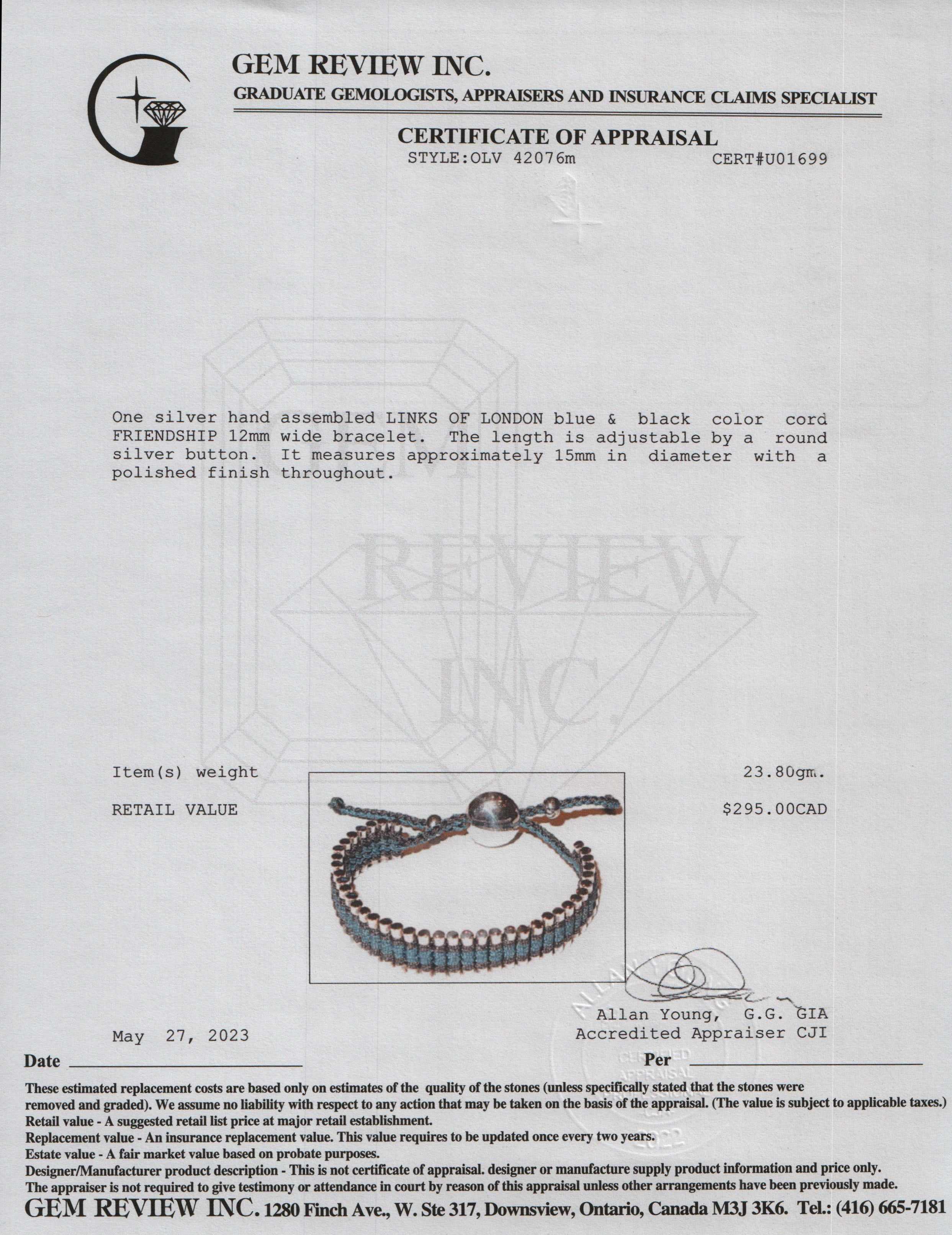 Links of London Friendship Bracelet w/ Box