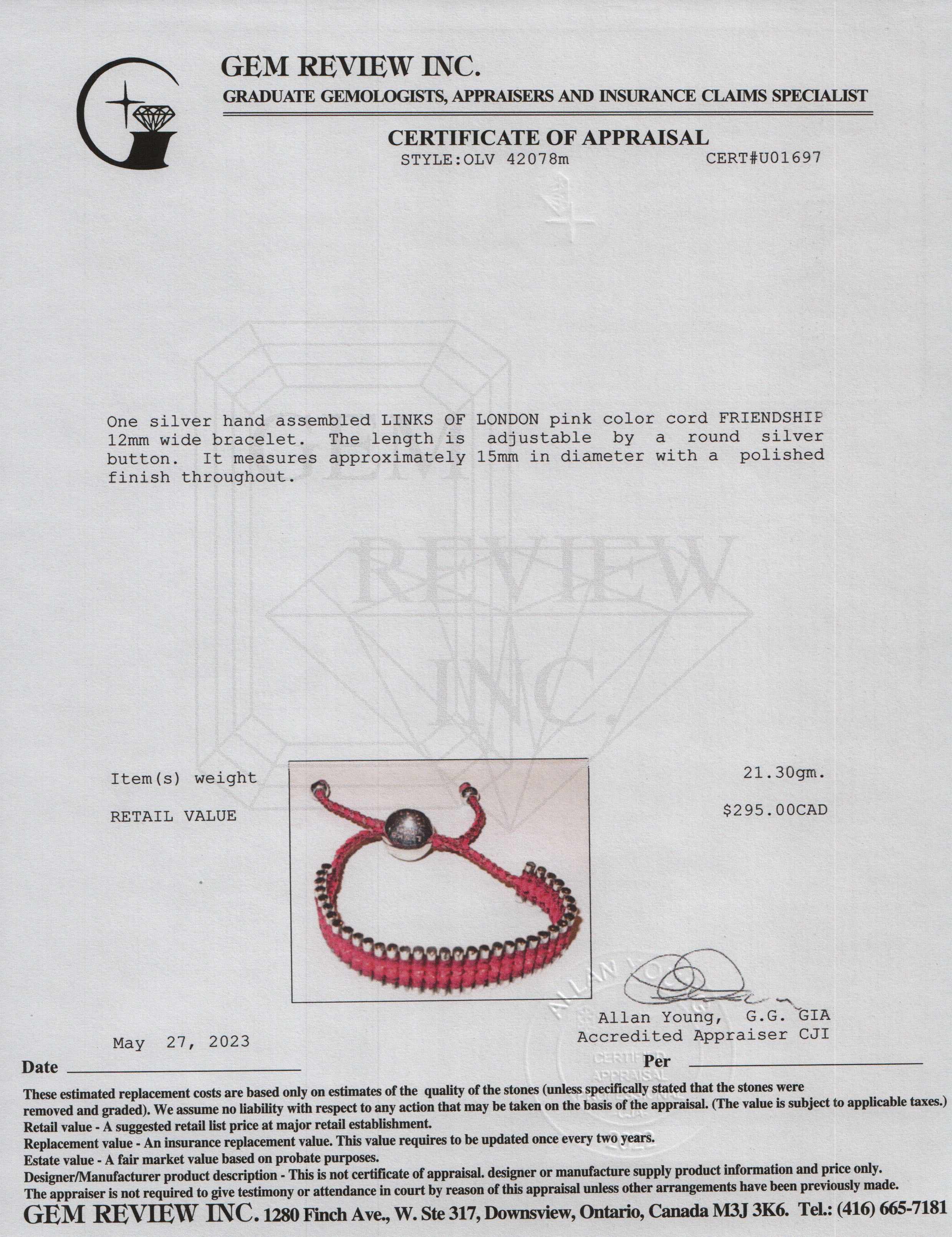 Links of London Friendship Bracelet w/ Box