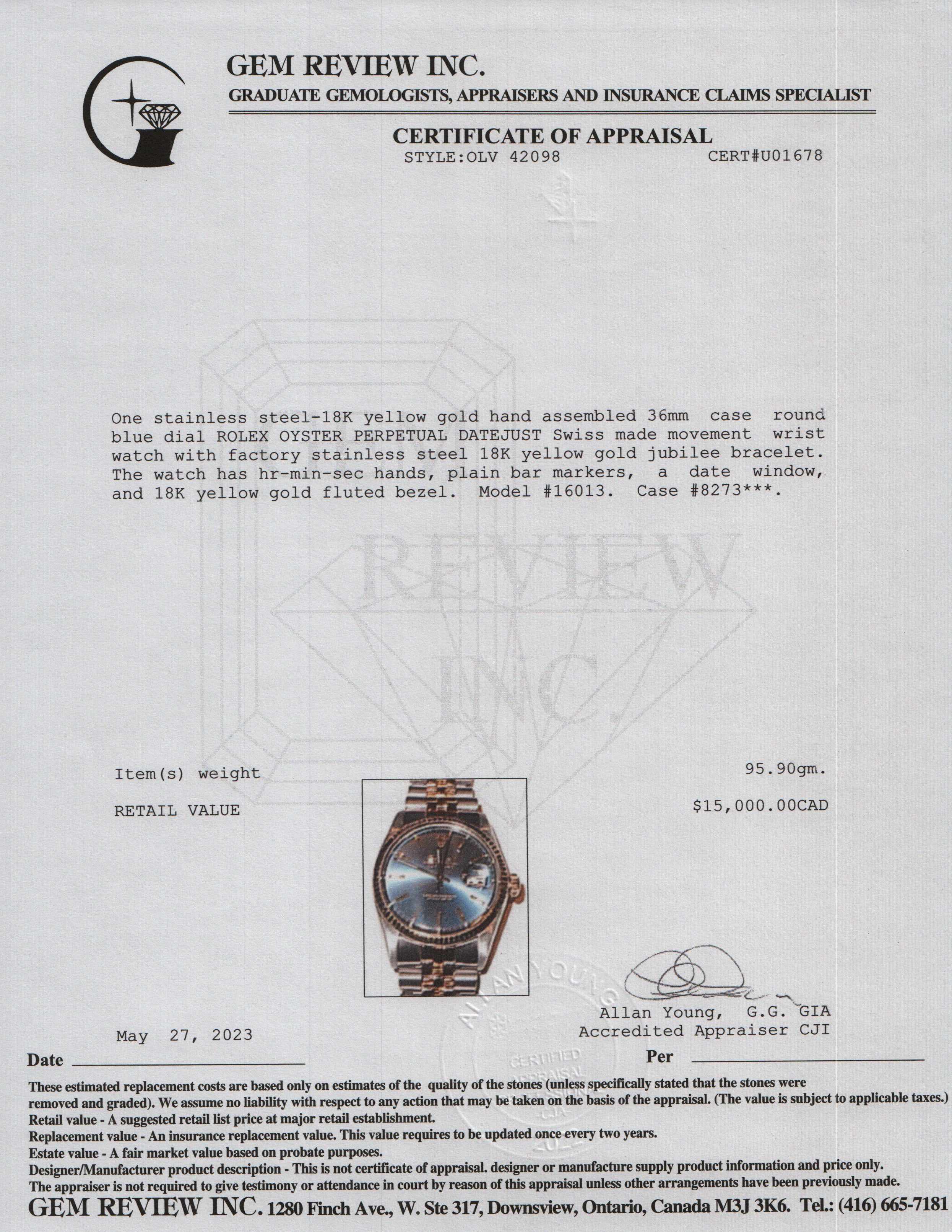 Rolex Two-Tone Datejust 36 MM Watch