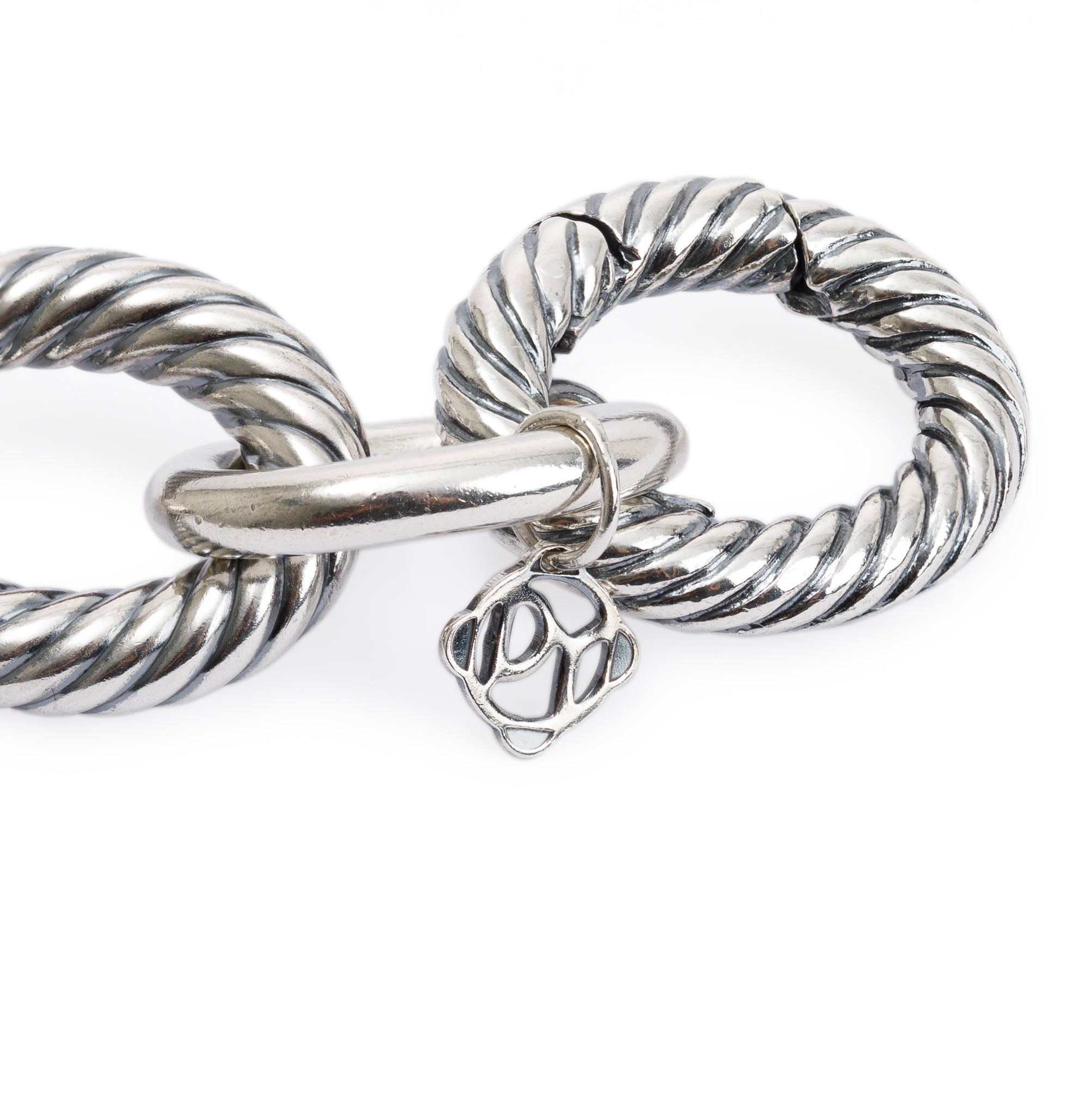 David Yurman Sterling Silver Large Oval Link Chain Bracelet