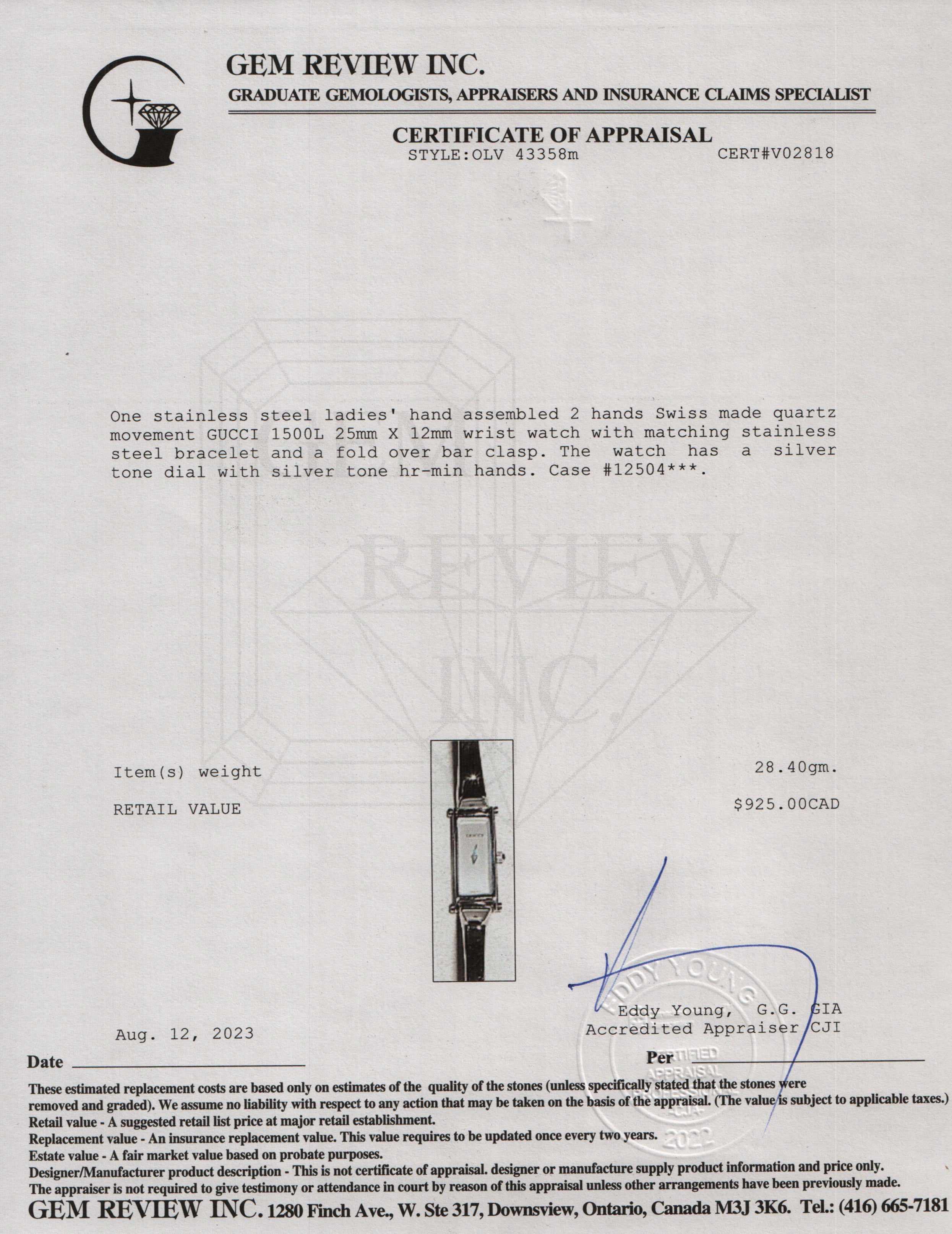 Gucci 1500 Series Watch