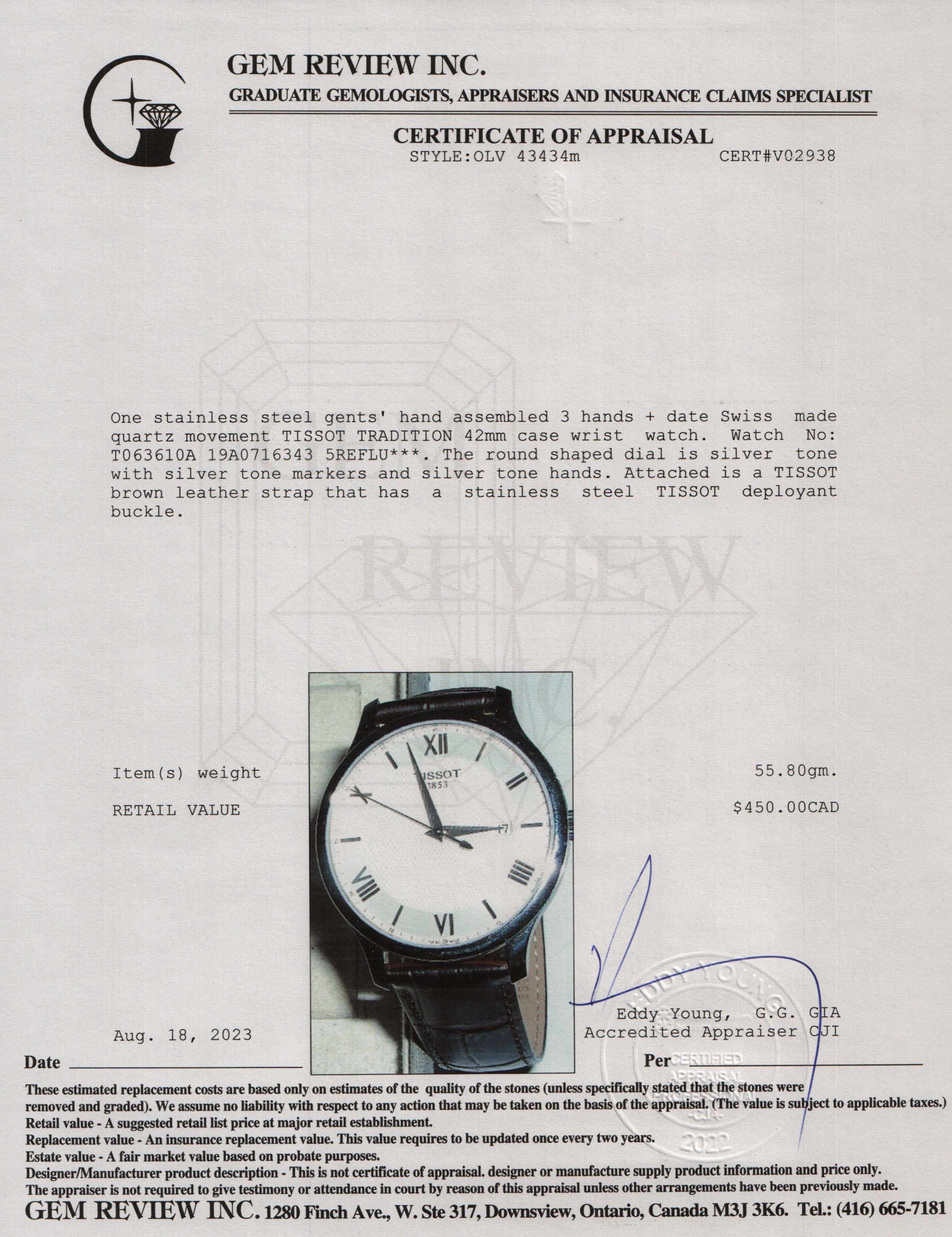 Tissot Tradition 42 MM Watch