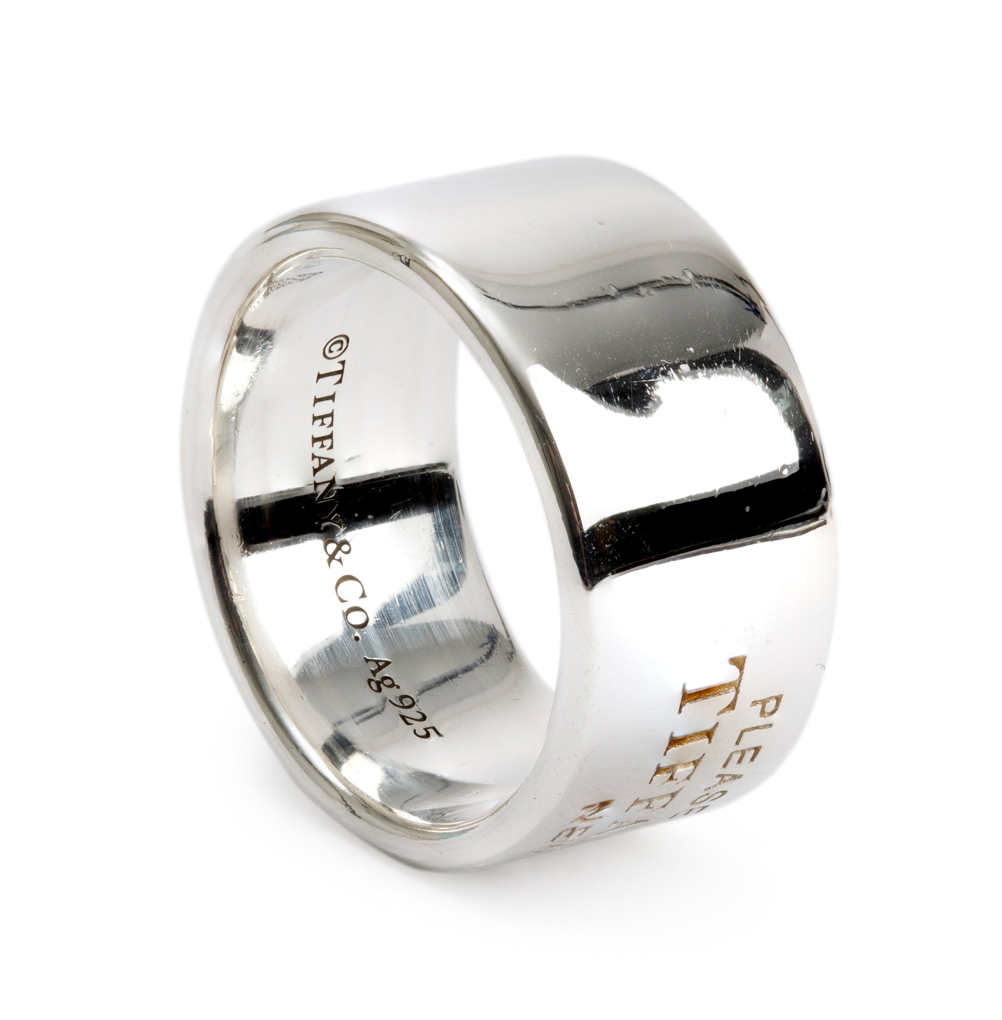 Tiffany & Co. Sterling Silver Return to Tiffany 10MM Wide Band Ring, Size 7