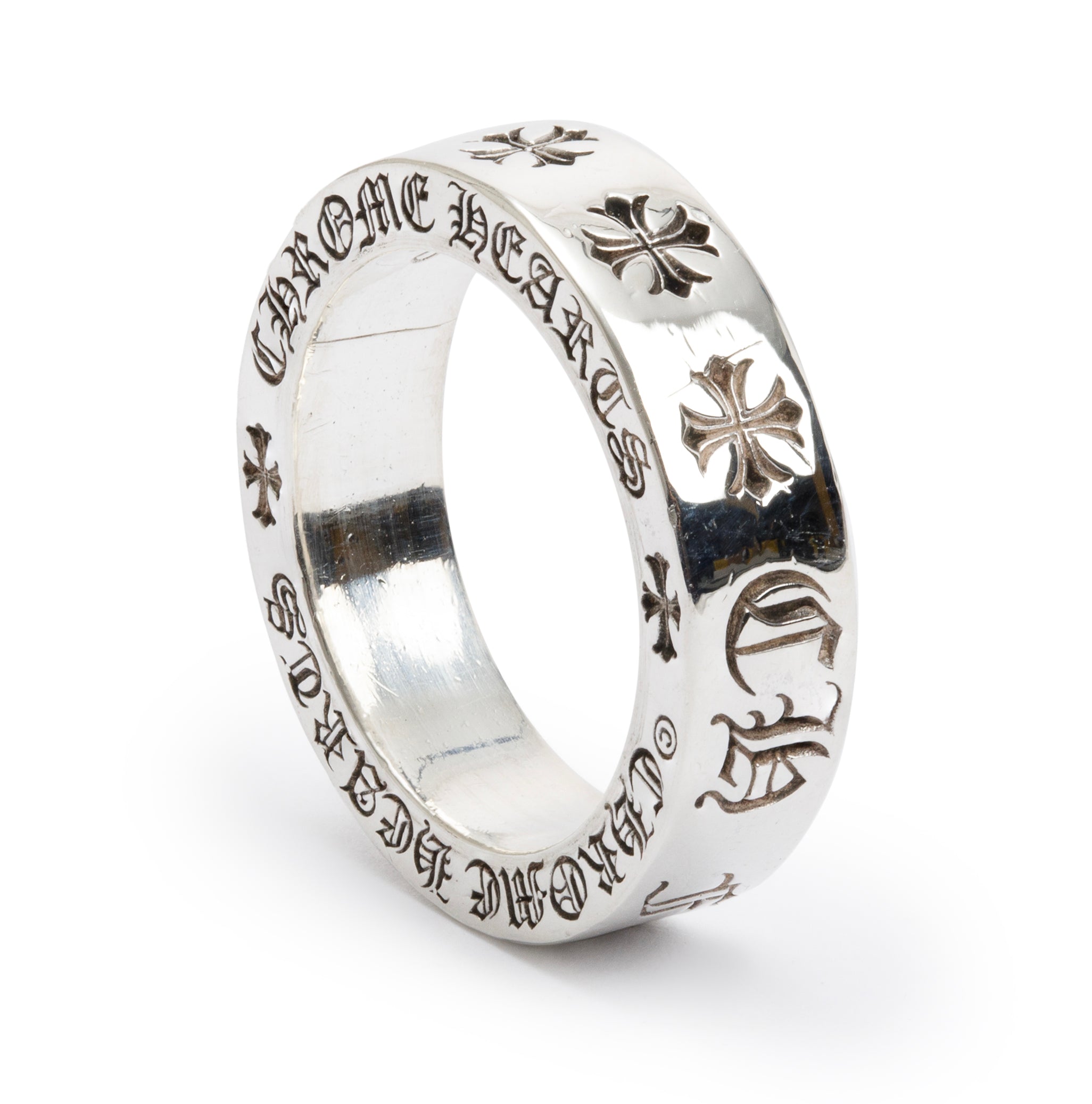 Chrome Hearts Sterling Silver 5.8 MM Forever Band Ring, Size 7