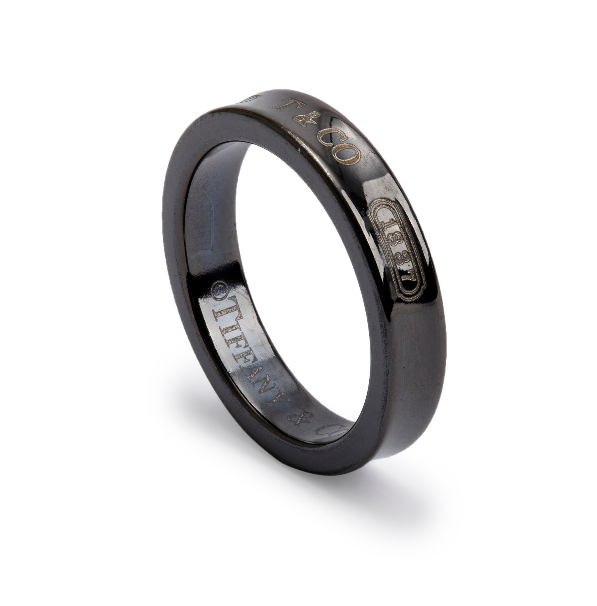 Tiffany & Co. Titanium 1837 Narrow Ring, Size 6