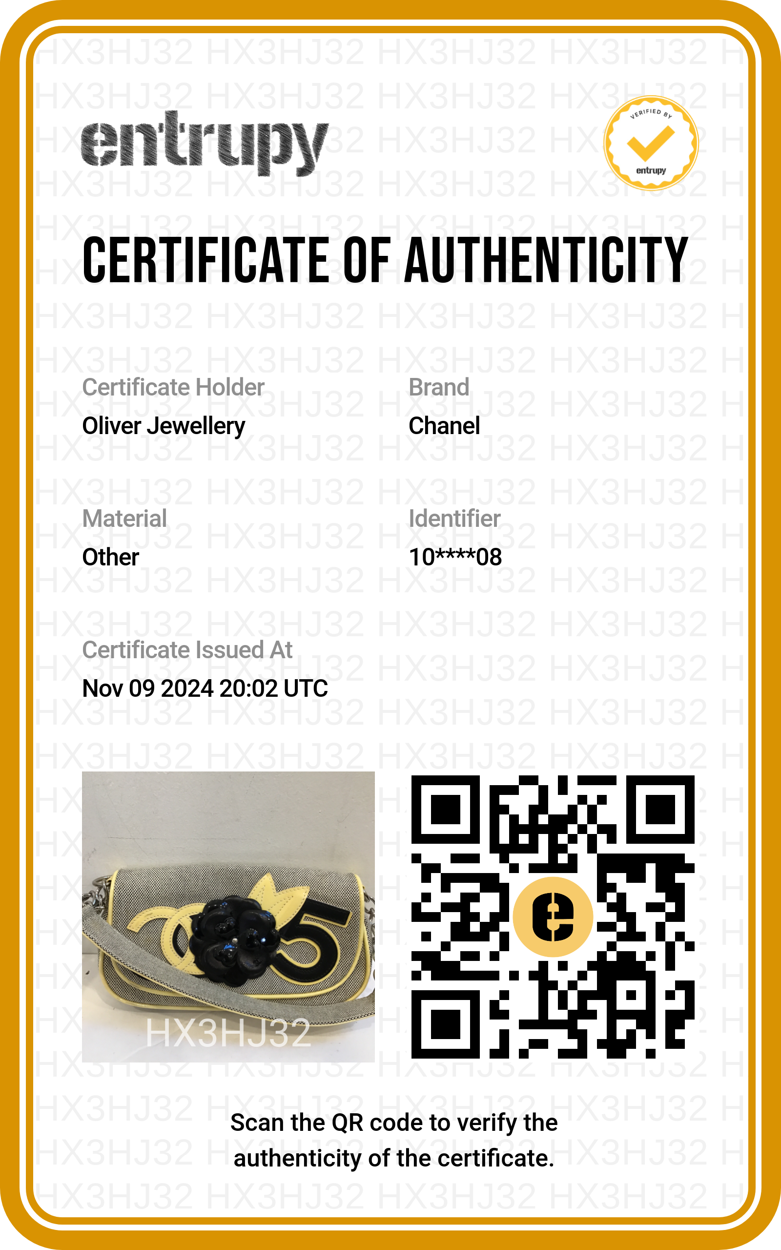 Chanel Beige Canvas Camellia No.5 Mini Flap Bag