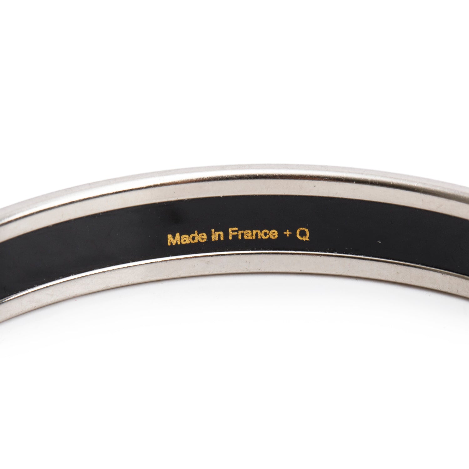Hermes Palladium-Plated Incolore Fin Clic Clac A Pois Enamel Narrow Bangle w/ Box & Receipt
