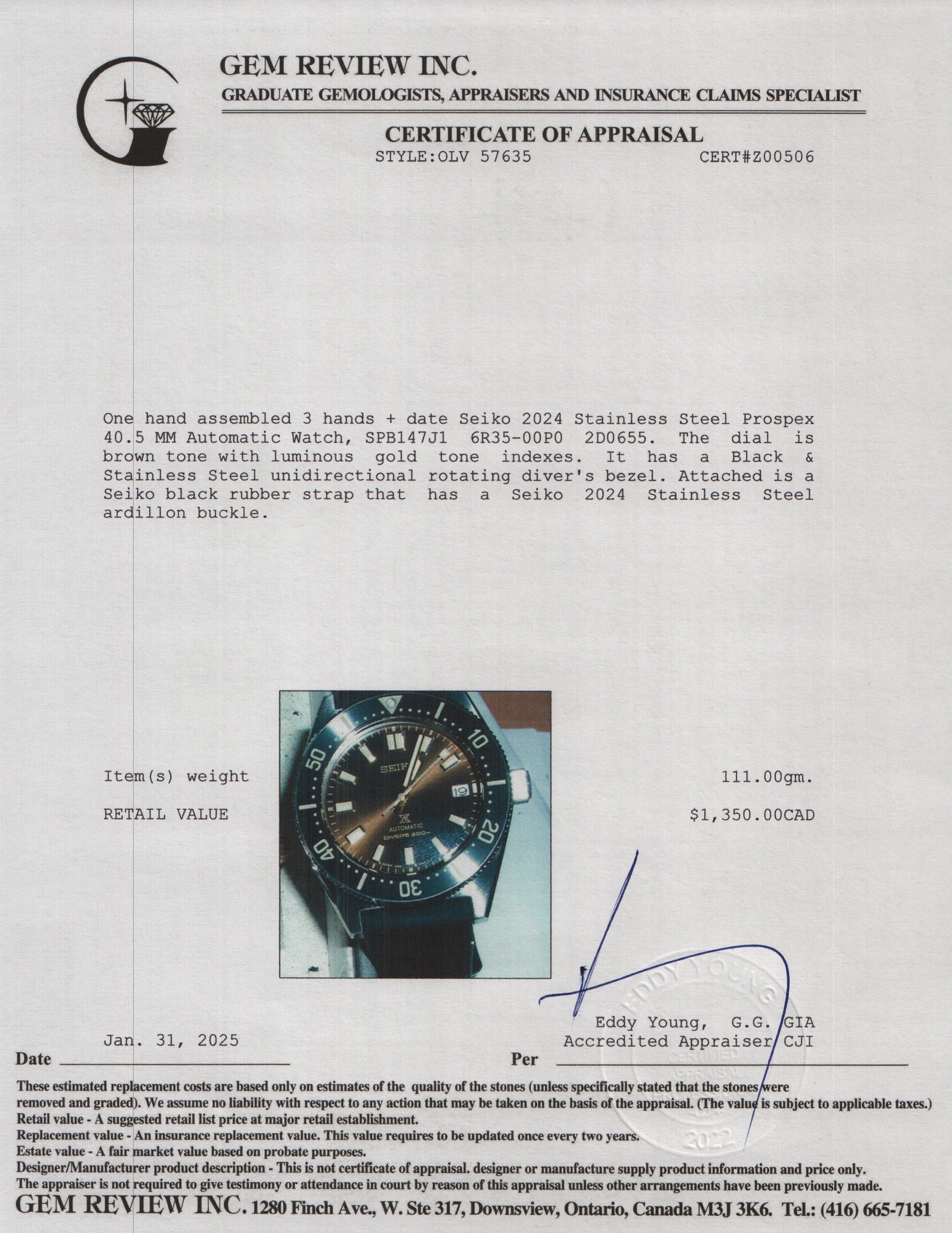 Seiko 2024 Stainless Steel Prospex 40.5 MM Automatic Watch w/ Box & Papers