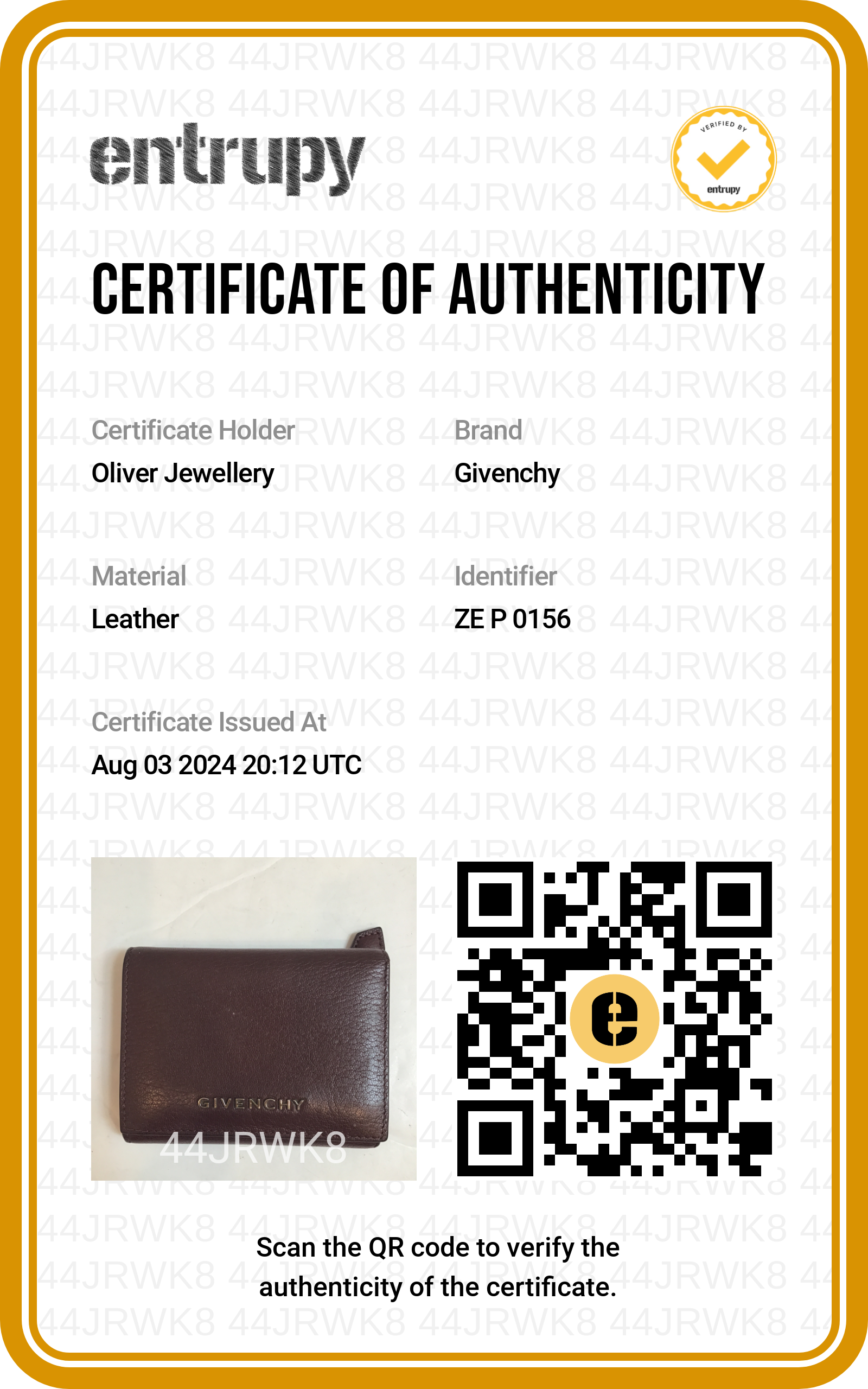 Givenchy Burgundy Leather Trifold Compact Wallet w/ Box