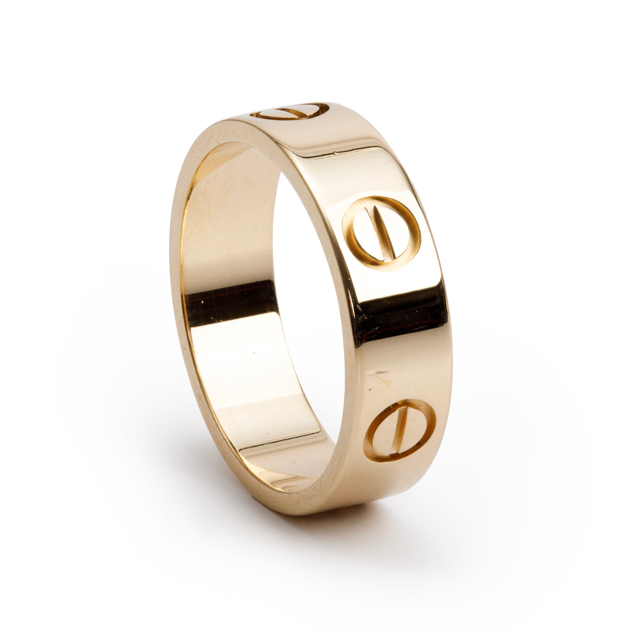 Cartier 18k Yellow Gold 5.5 MM Love Ring, Size 55 7.25