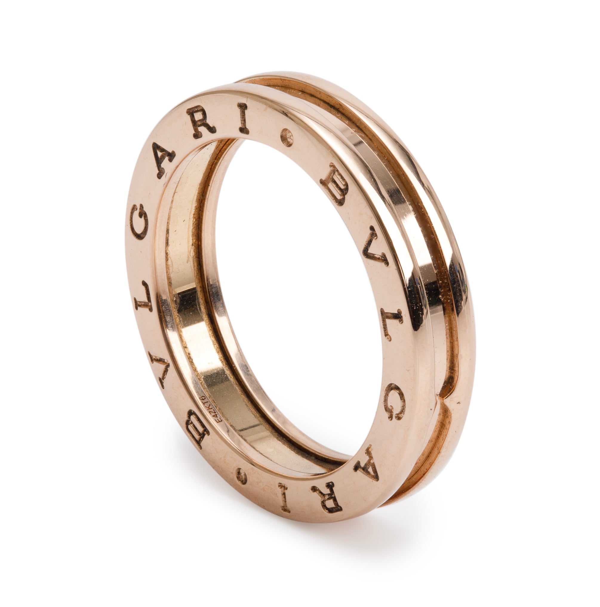 BVLGARI 18k Rose Gold B.Zero1 1-Band Ring, Size 60 9.25