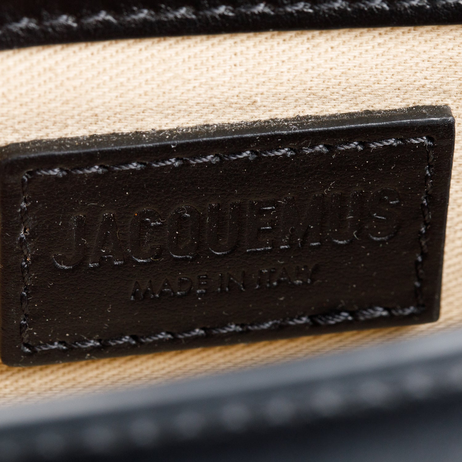 Jacquemus Black Leather Le Bambino Bag w/ Strap