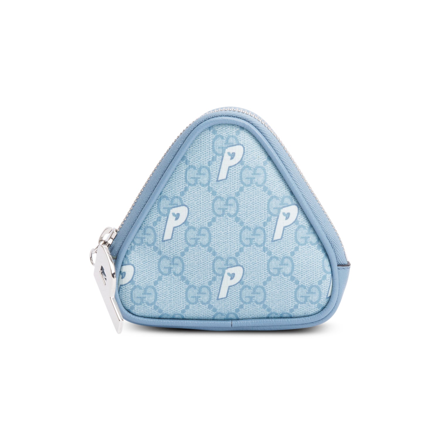 Gucci X Palace Blue GG-P Supreme Triangle Coin Purse w/ Box