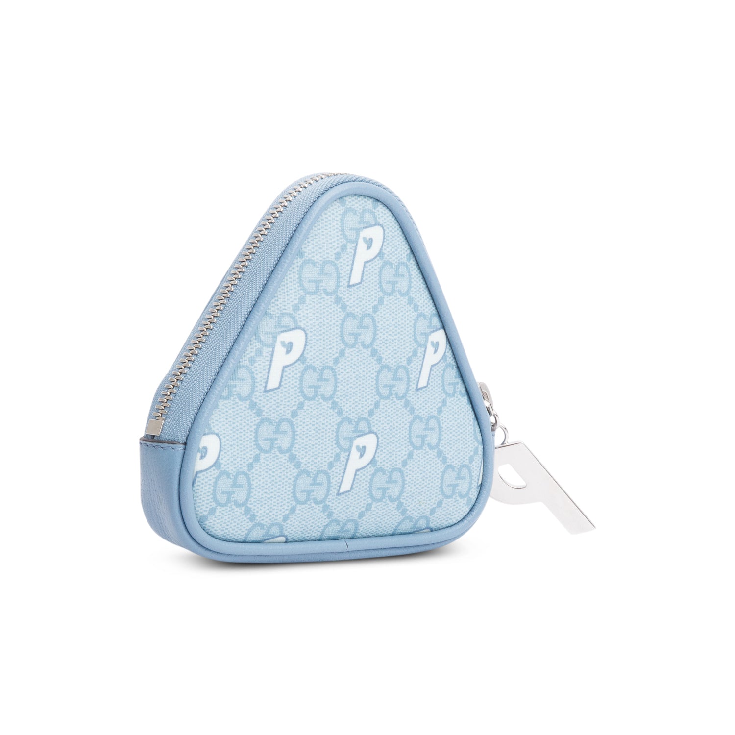 Gucci X Palace Blue GG-P Supreme Triangle Coin Purse w/ Box