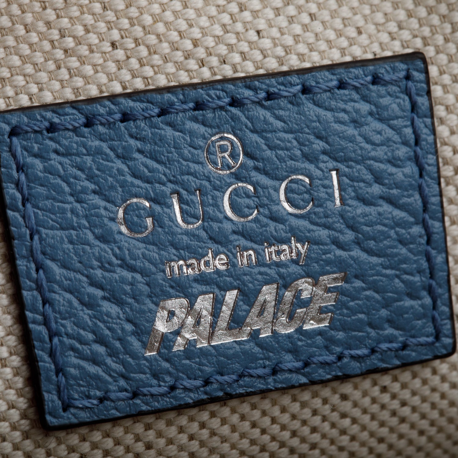 Gucci X Palace Blue GG-P Supreme Triangle Coin Purse w/ Box