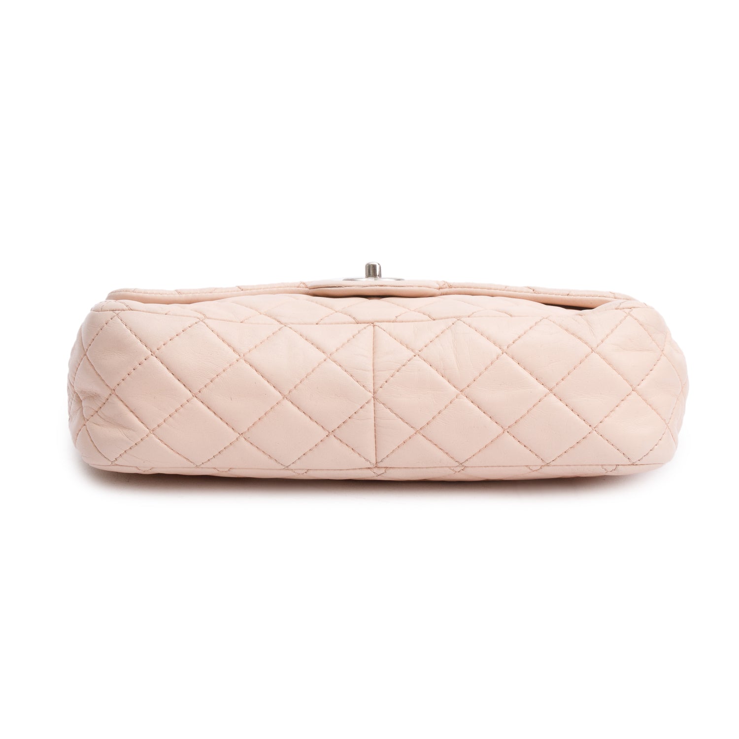 Chanel Pink Quilted Lambskin Leather Classic Jumbo Single Flap Bag