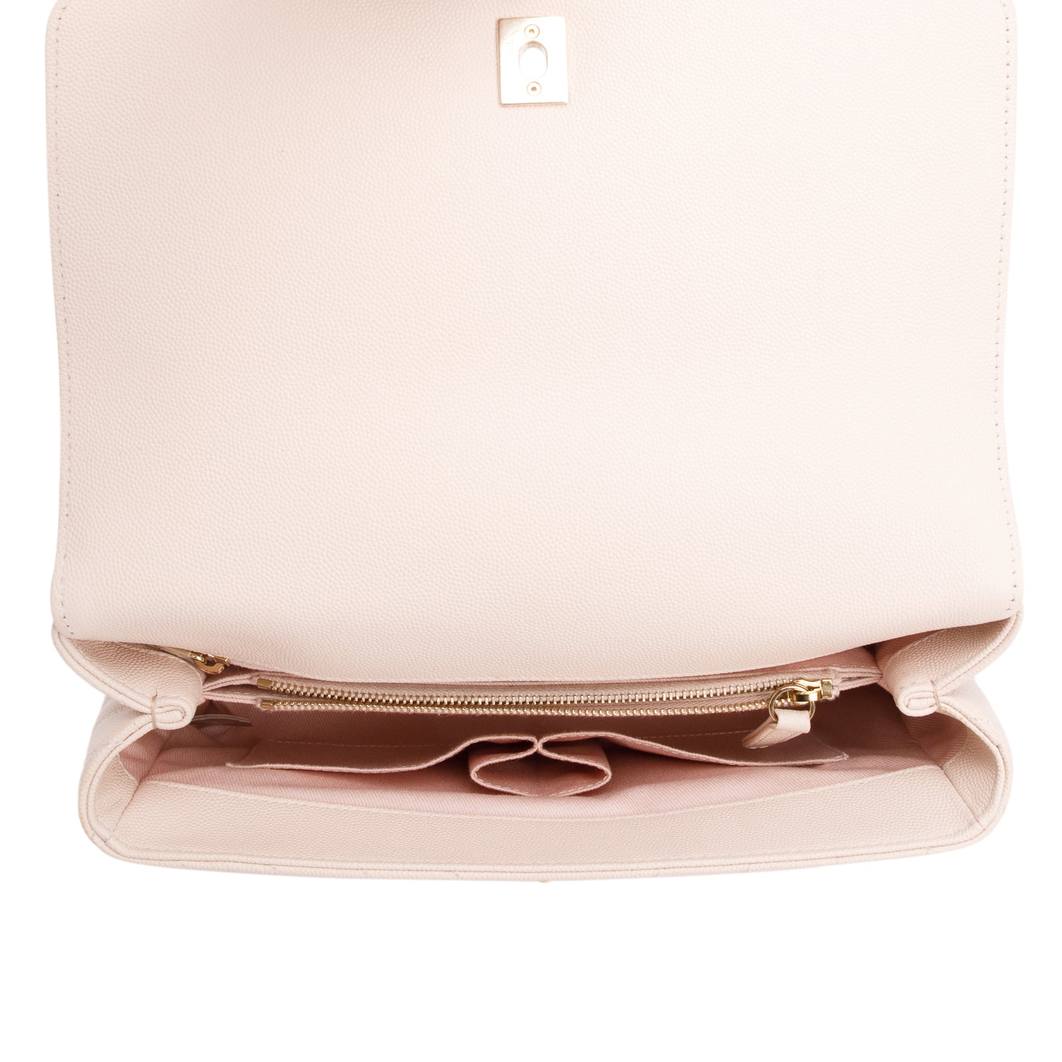 Chanel 2020 Pink Chevron Quilted Caviar Leather Medium Coco Handle Bag w/ Strap & Authenticity Card