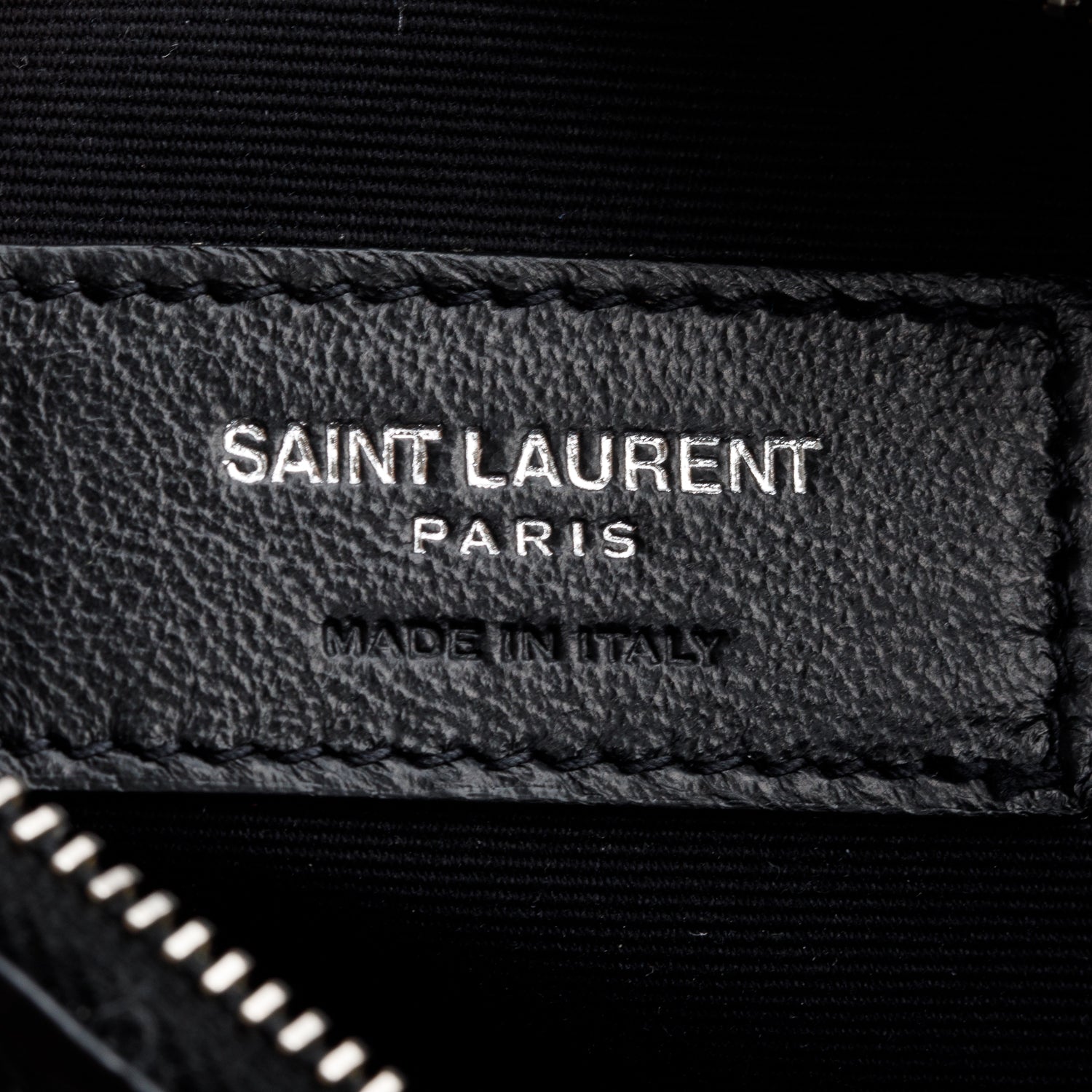 Saint Laurent Black Croc-Embossed Leather Marsupio Belt Bag w/ Box