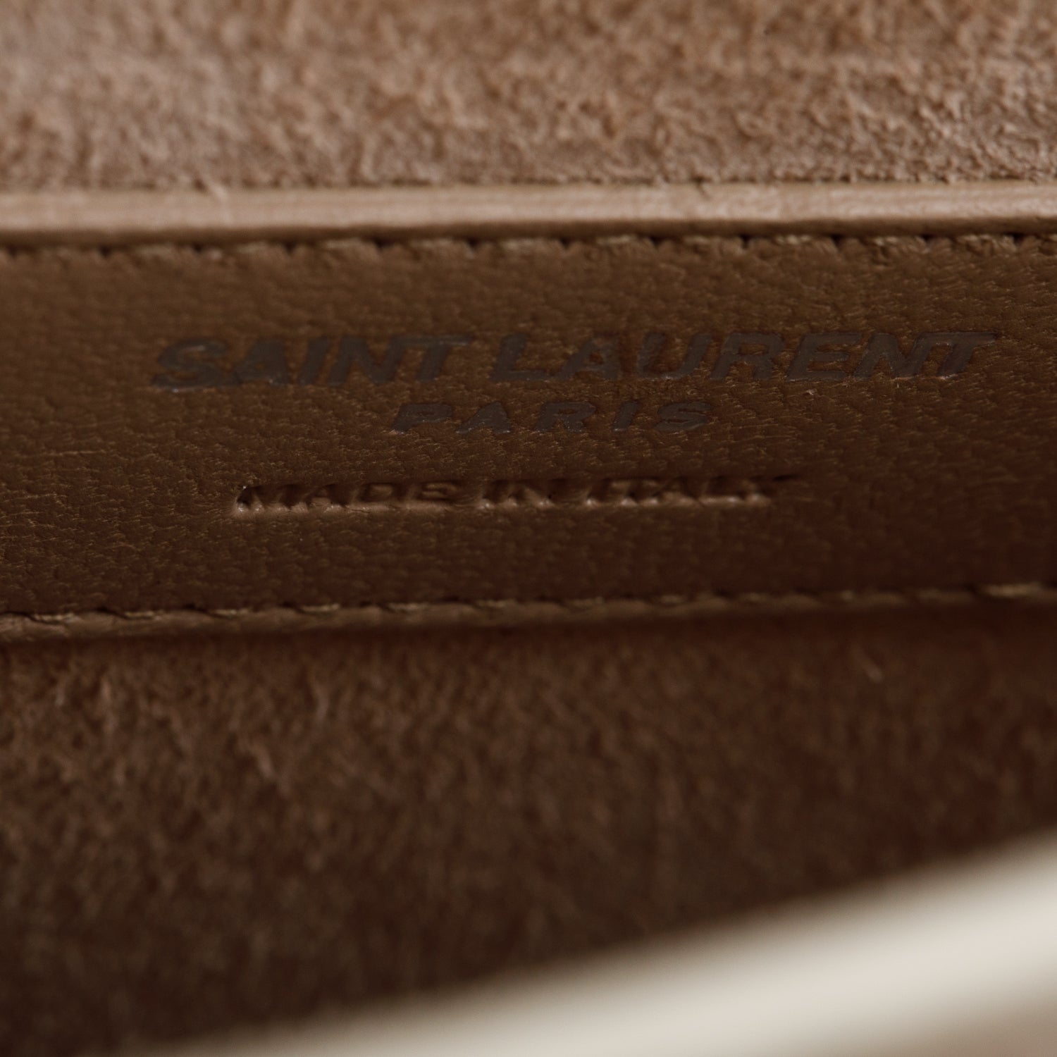Saint Laurent Ivory Medium Crocodile Embossed Sunset Bag