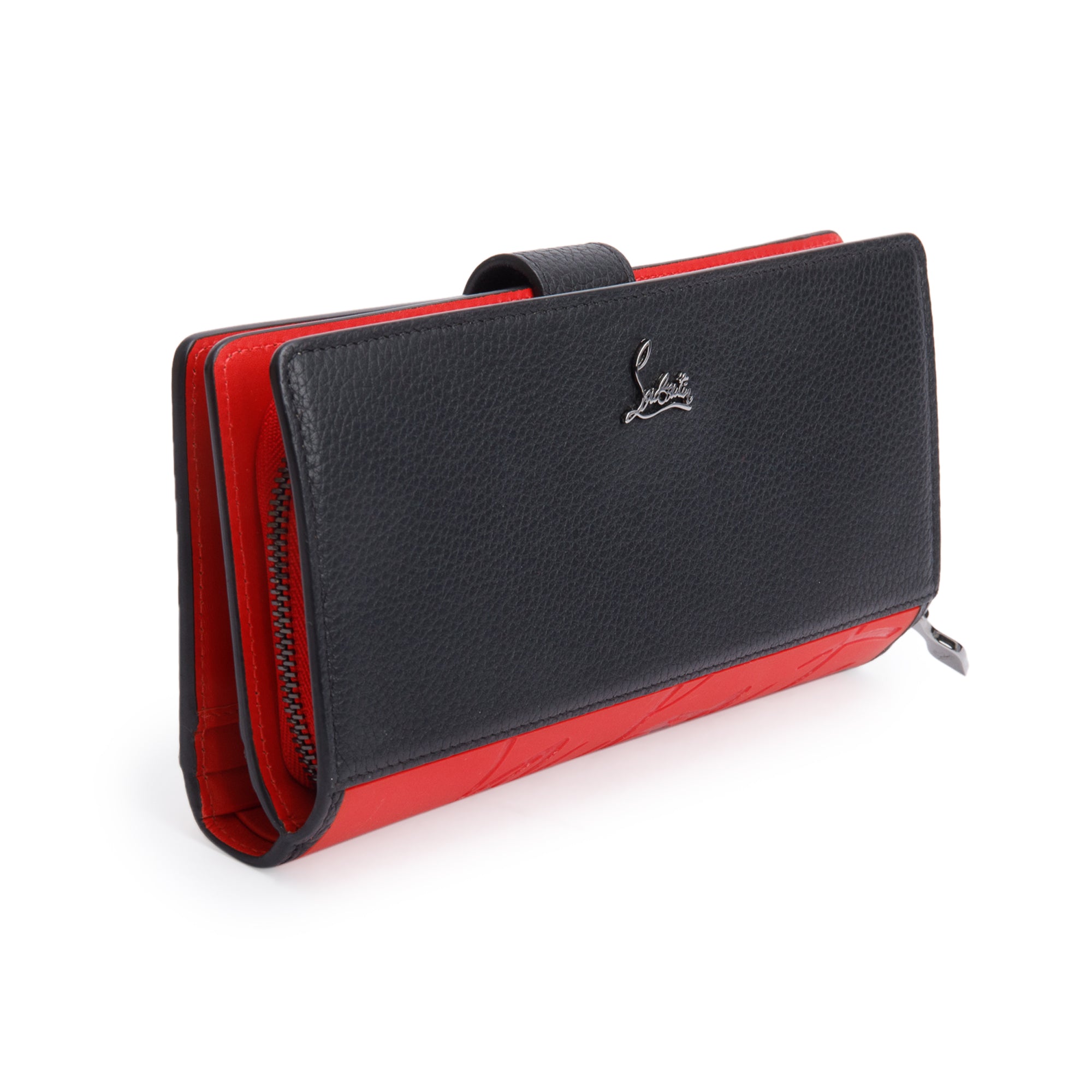 Christian Louboutin Black Leather Paloma Continental Wallet
