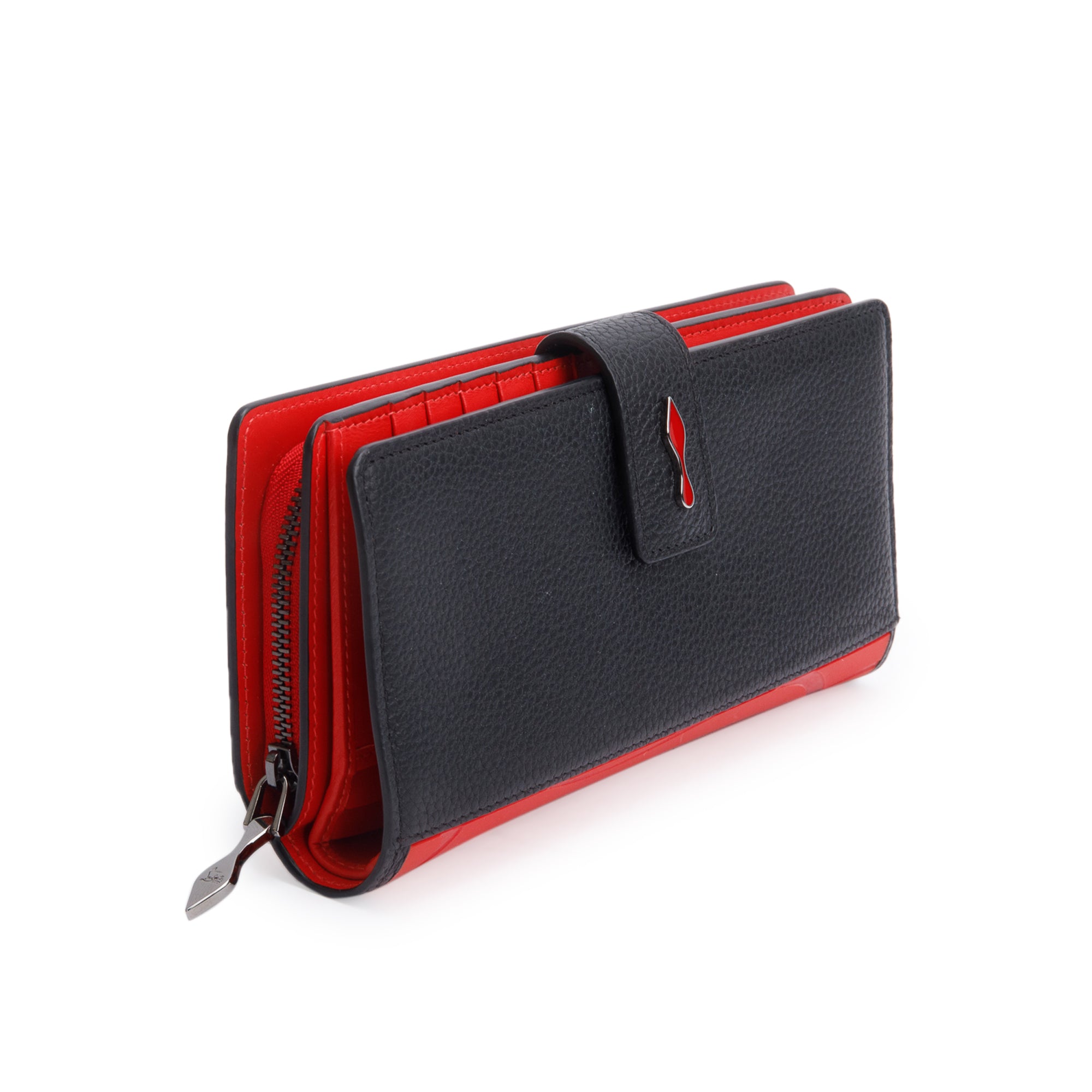 Christian Louboutin Black Leather Paloma Continental Wallet