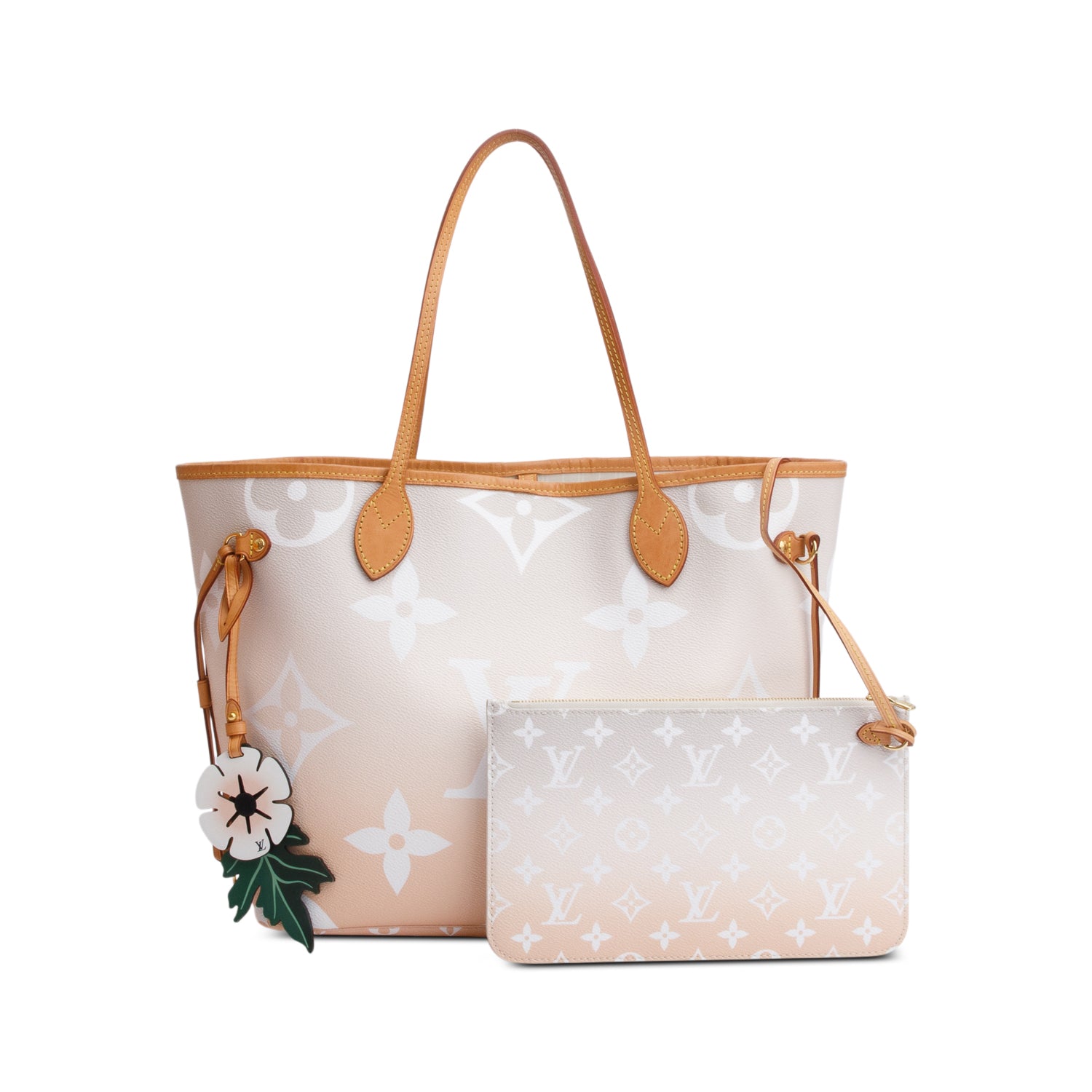 Louis Vuitton Neutral Monogram Giant 'By The Pool' Neverfull MM w/ Pouch & Box