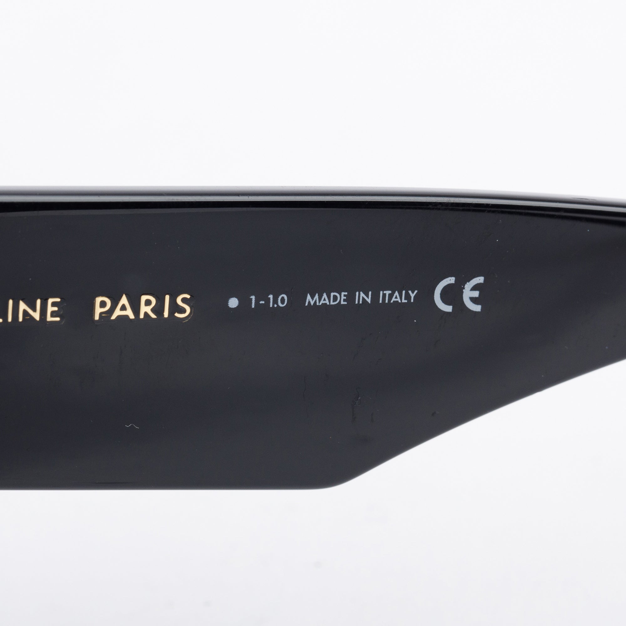 Celine CL400921 Black Acetate Oversized Square Sunglasses w/ Box & Case