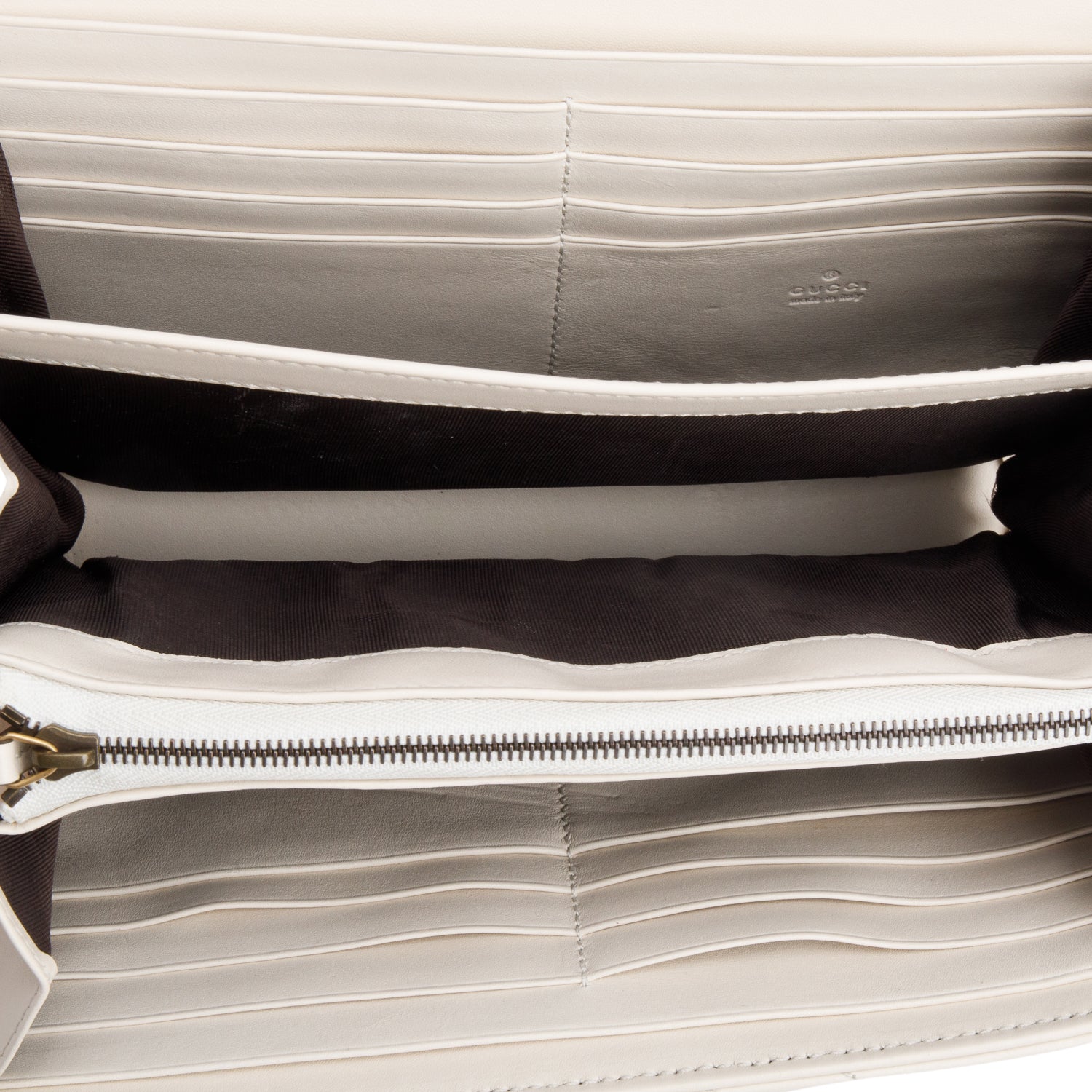 Gucci White GG Marmont Mini Wallet on Chain w/ Box