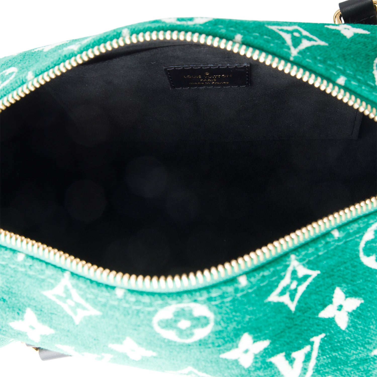Louis Vuitton Green Monogram Velvet LV Match Papillon 26 w/ Box