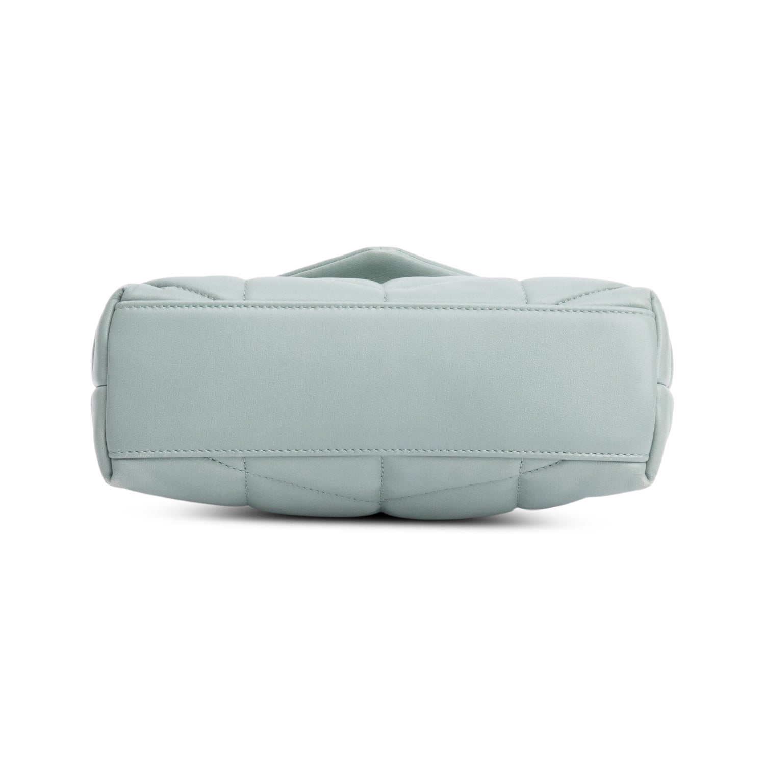 Saint Laurent 2022 Grey Lambskin Leather Toy Puffer Shoulder Bag