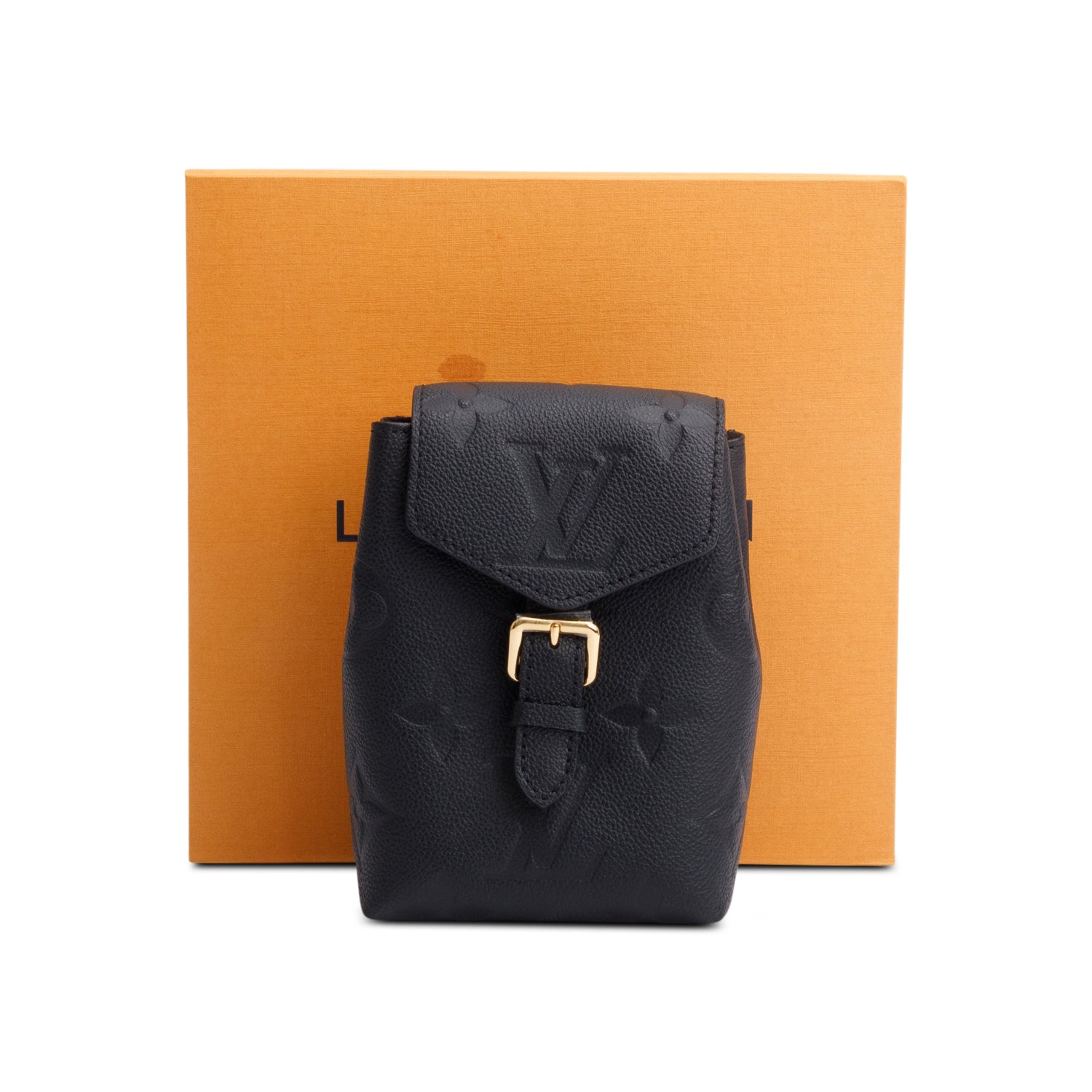 Louis Vuitton Black Monogram Empreinte Leather Tiny Backpack w/ Box