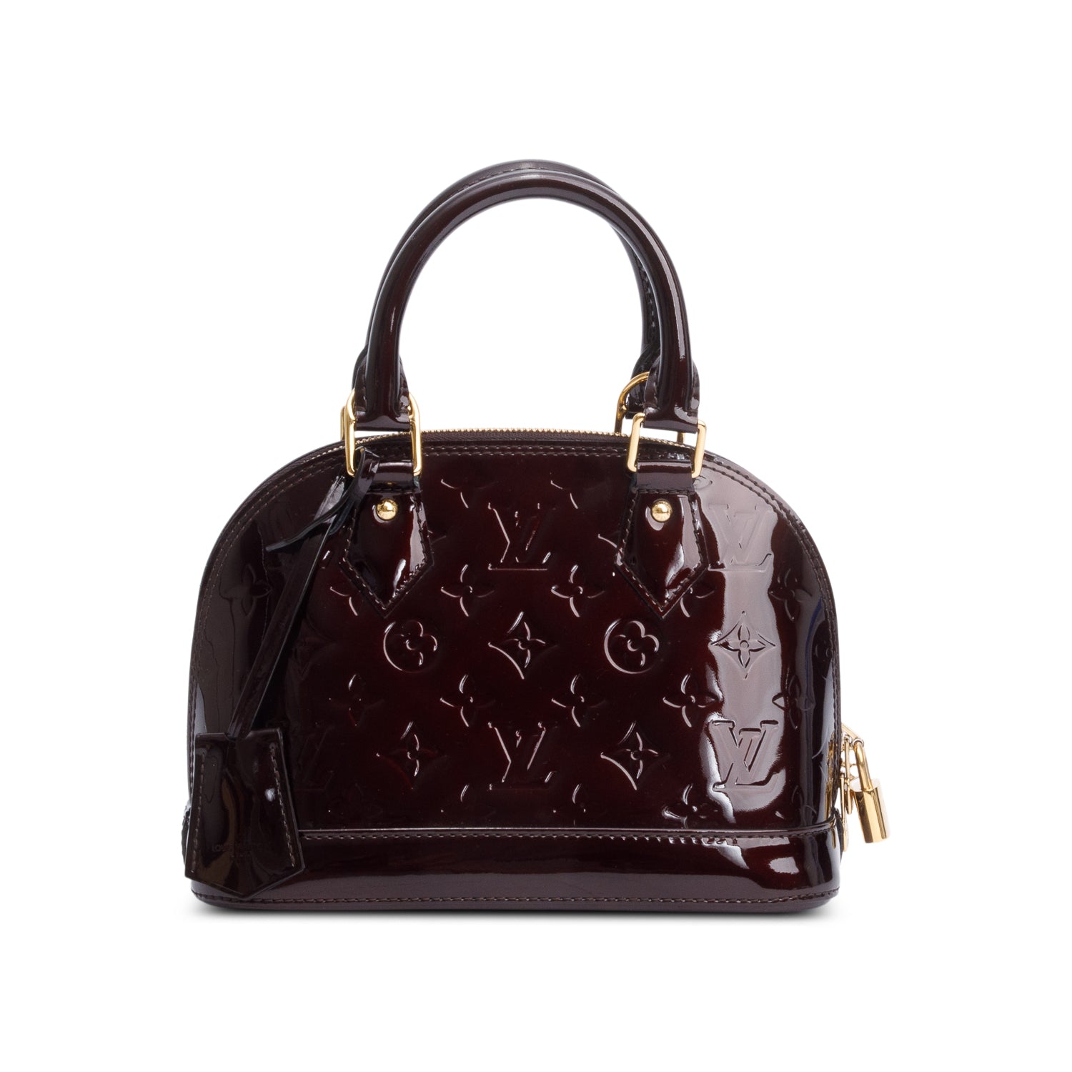 Louis Vuitton Amarante Monogram Vernis Leather Alma BB w/ Strap