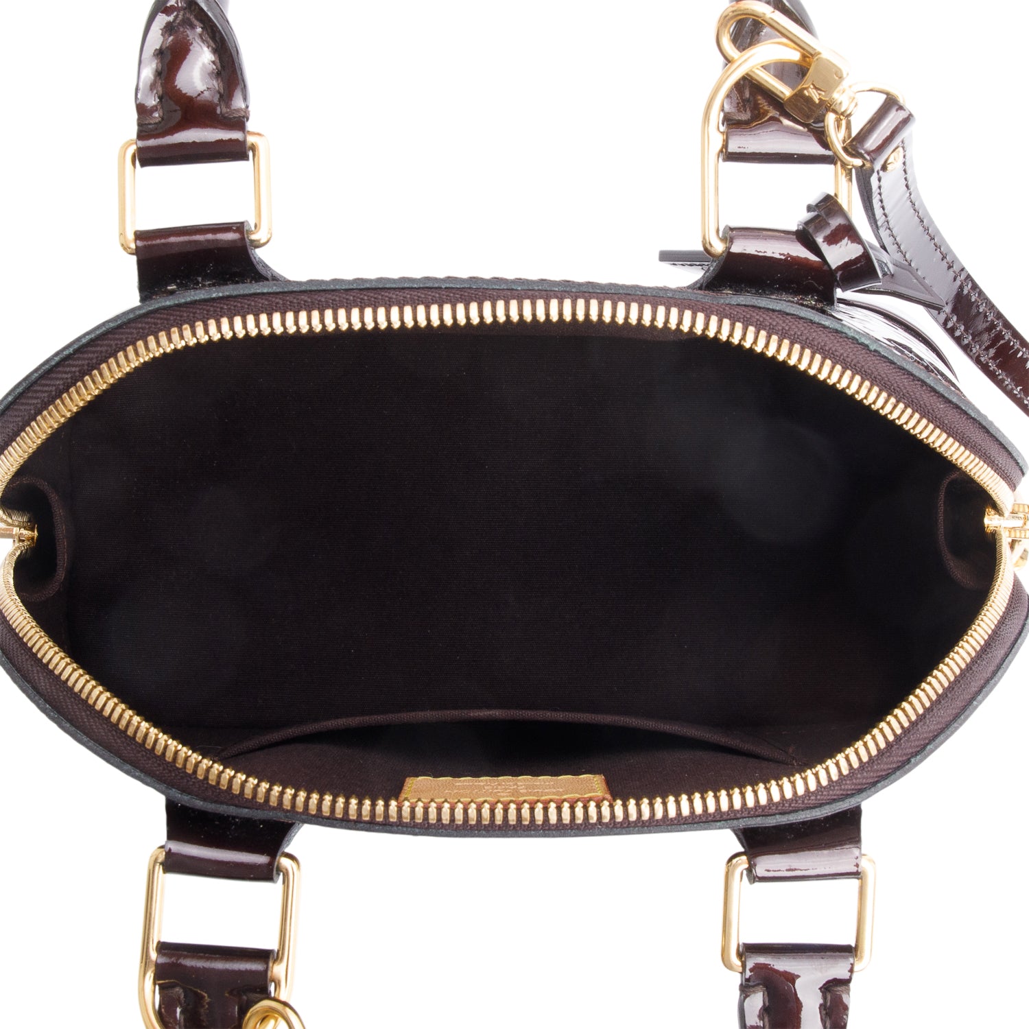 Louis Vuitton Amarante Monogram Vernis Leather Alma BB w/ Strap