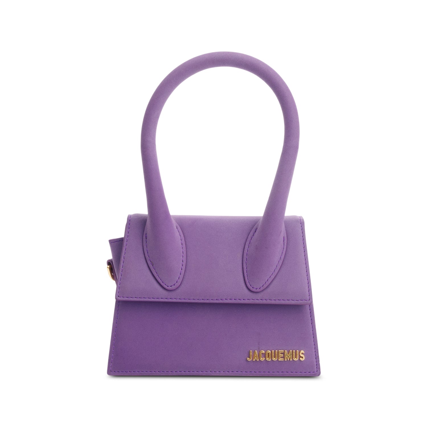 Jacquemus Purple Leather Le Chiquito Moyen Bag w/ Strap