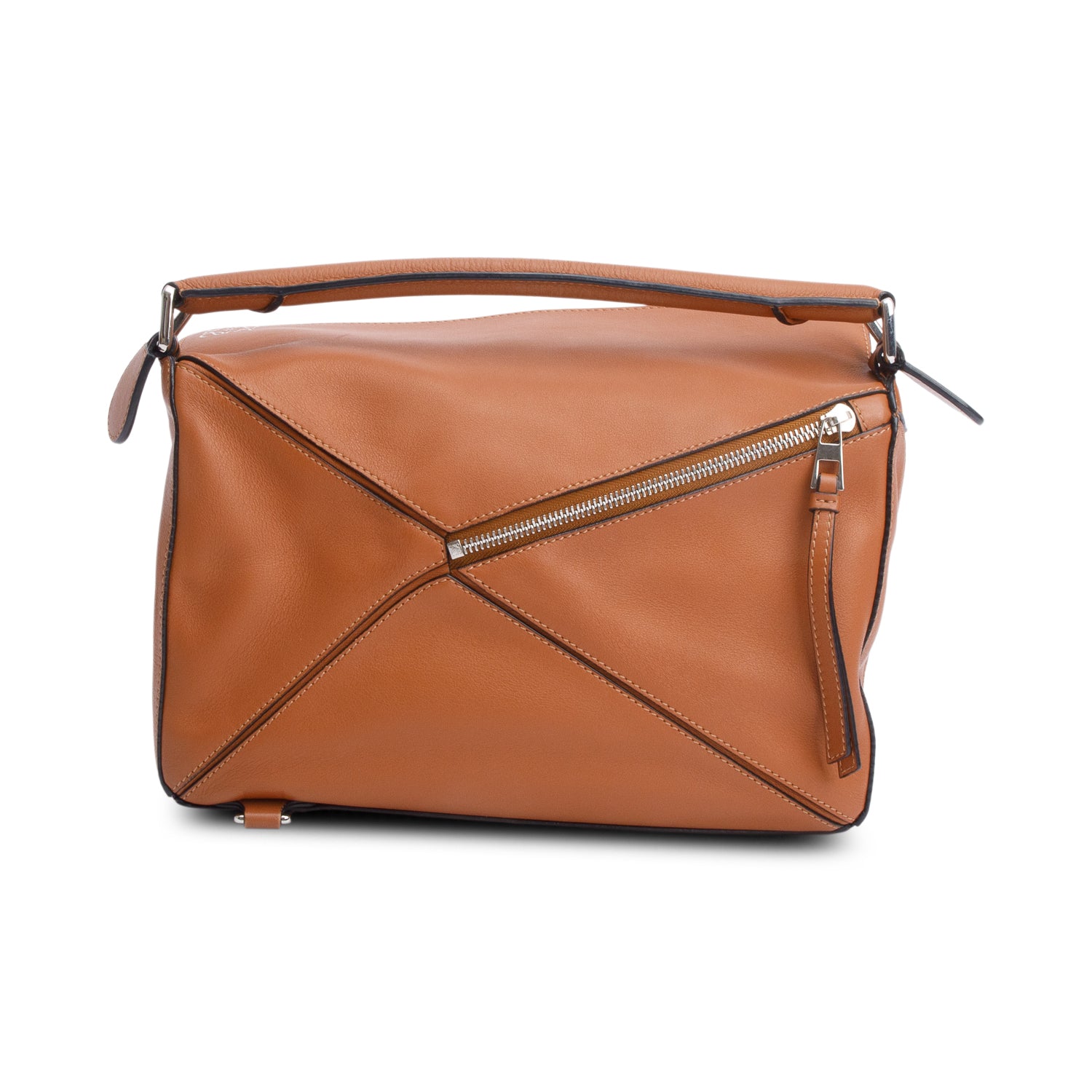 Loewe Tan Classic Calfskin Leather Medium Puzzle Edge Bag