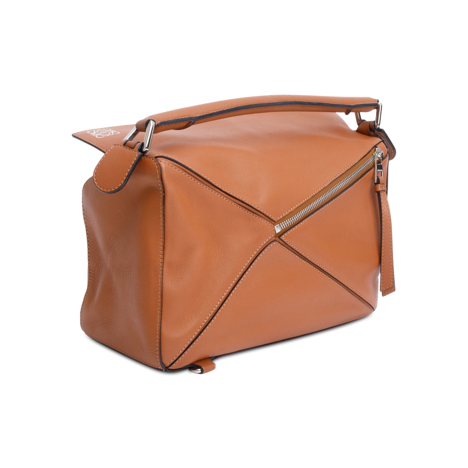 Loewe Tan Classic Calfskin Leather Medium Puzzle Edge Bag