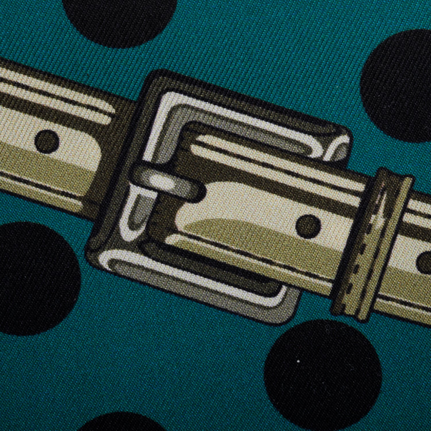 Hermes Green/Multicolor 'Clic Clac' Maxi Twilly Long Silk Scarf w/ Box