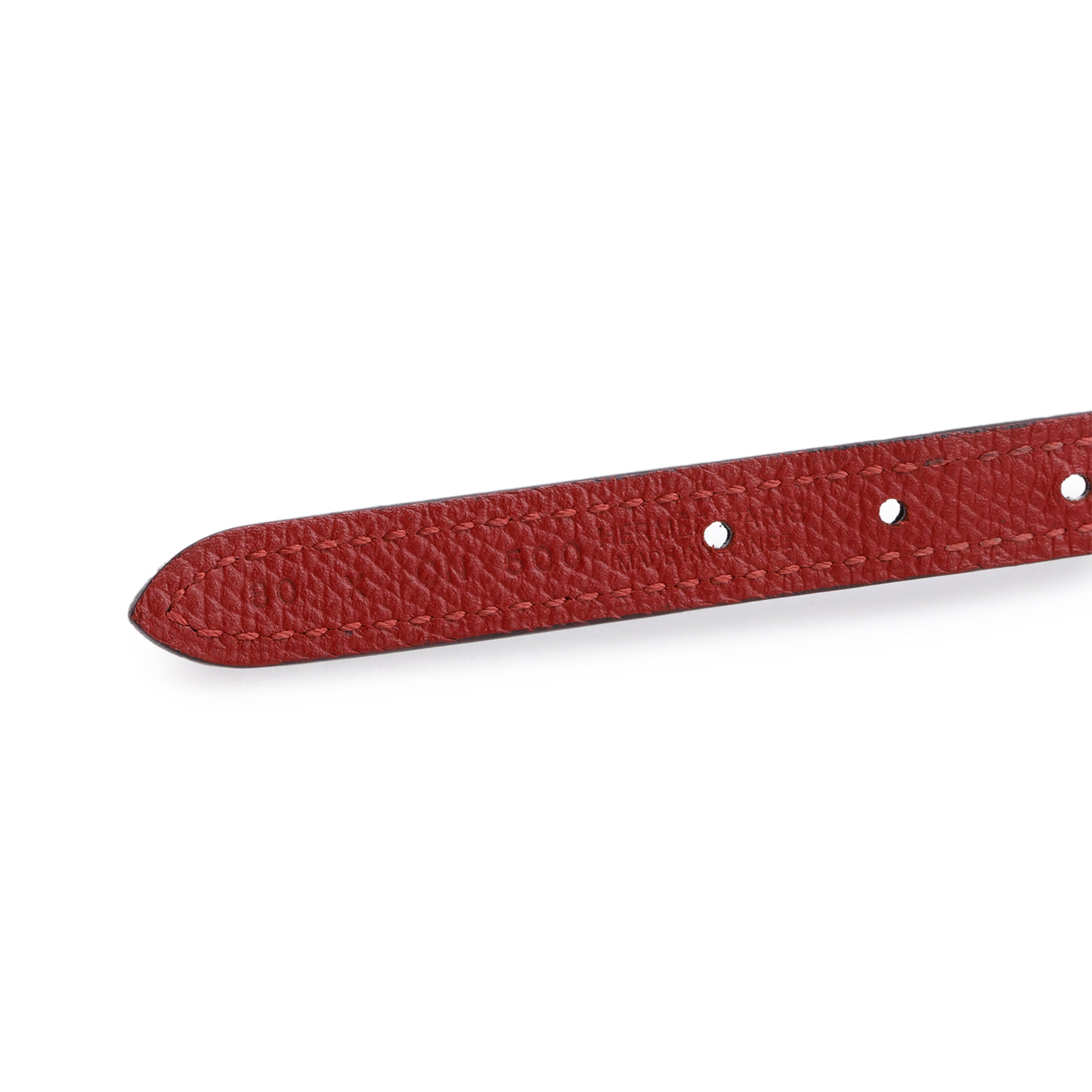 Hermes Noir/Rouge H Swift & Epsom Leather Reversible 13 MM Gold Plated Clou De Selle Belt Kit w/ Box