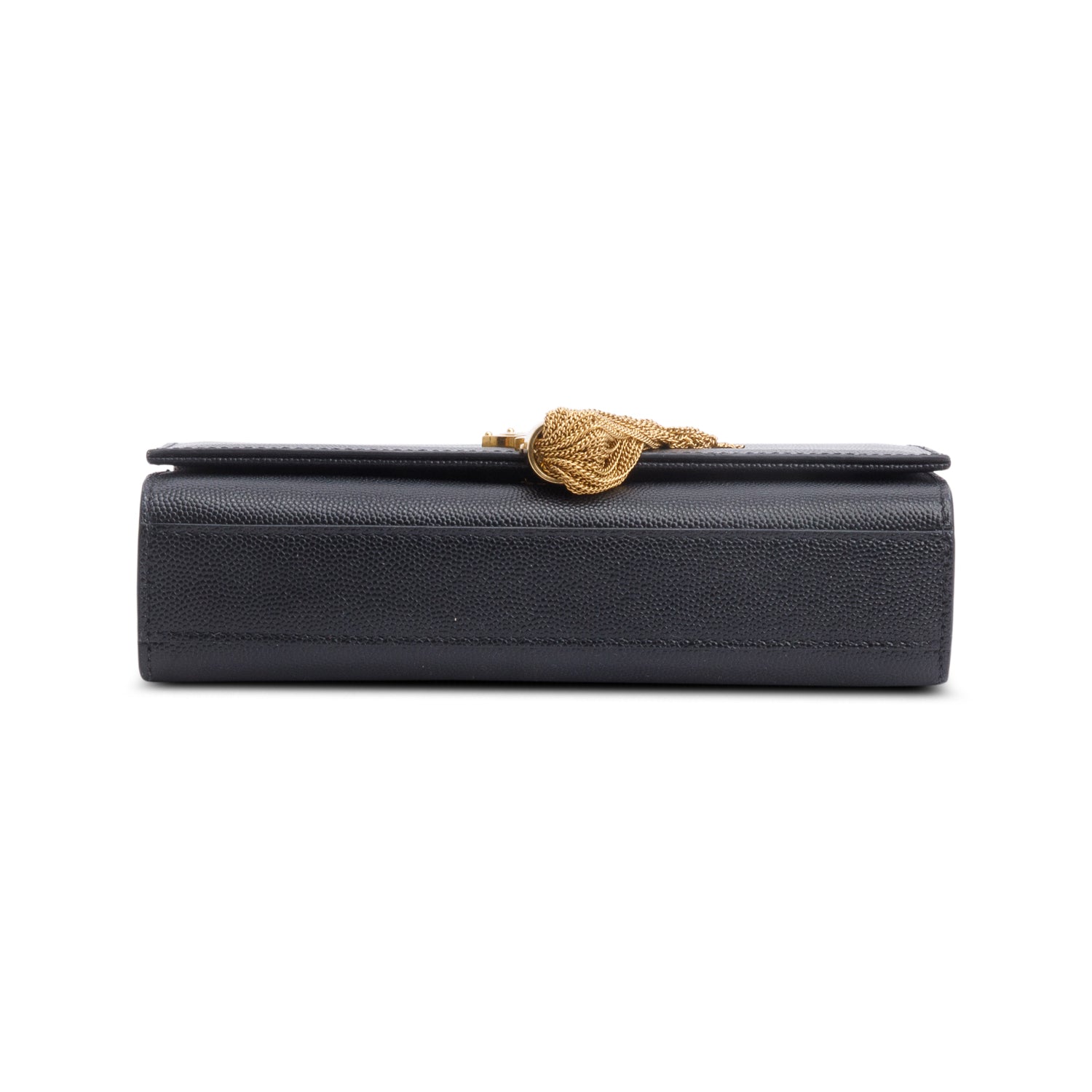 Saint Laurent Black Grained De Poudre Leather Small Kate Tassel Bag