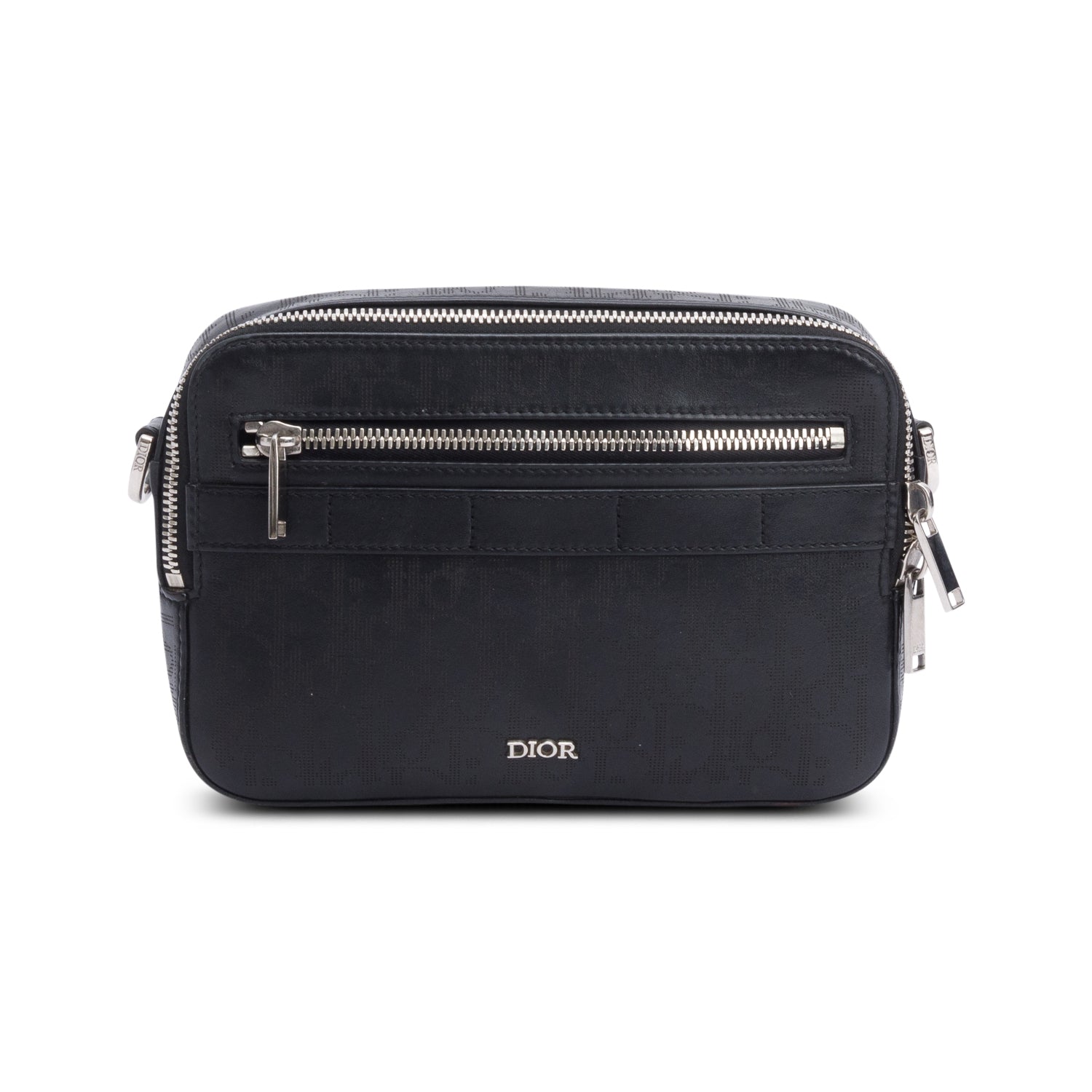 Christian Dior 2021 Black Oblique Galaxy Leather Safari Messenger Bag w/ Box