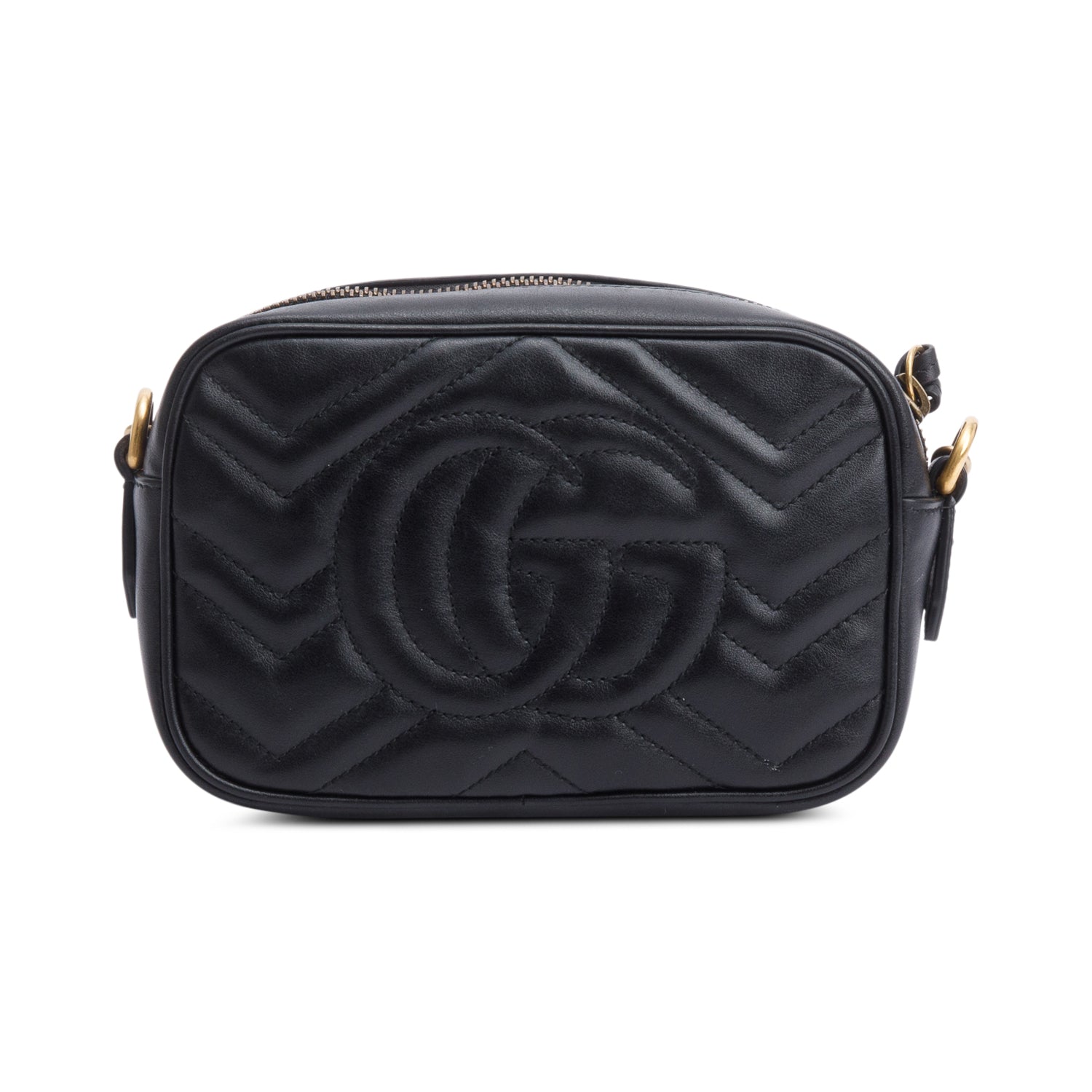 Gucci Black GG Marmont Matelasse Mini Shoulder Bag