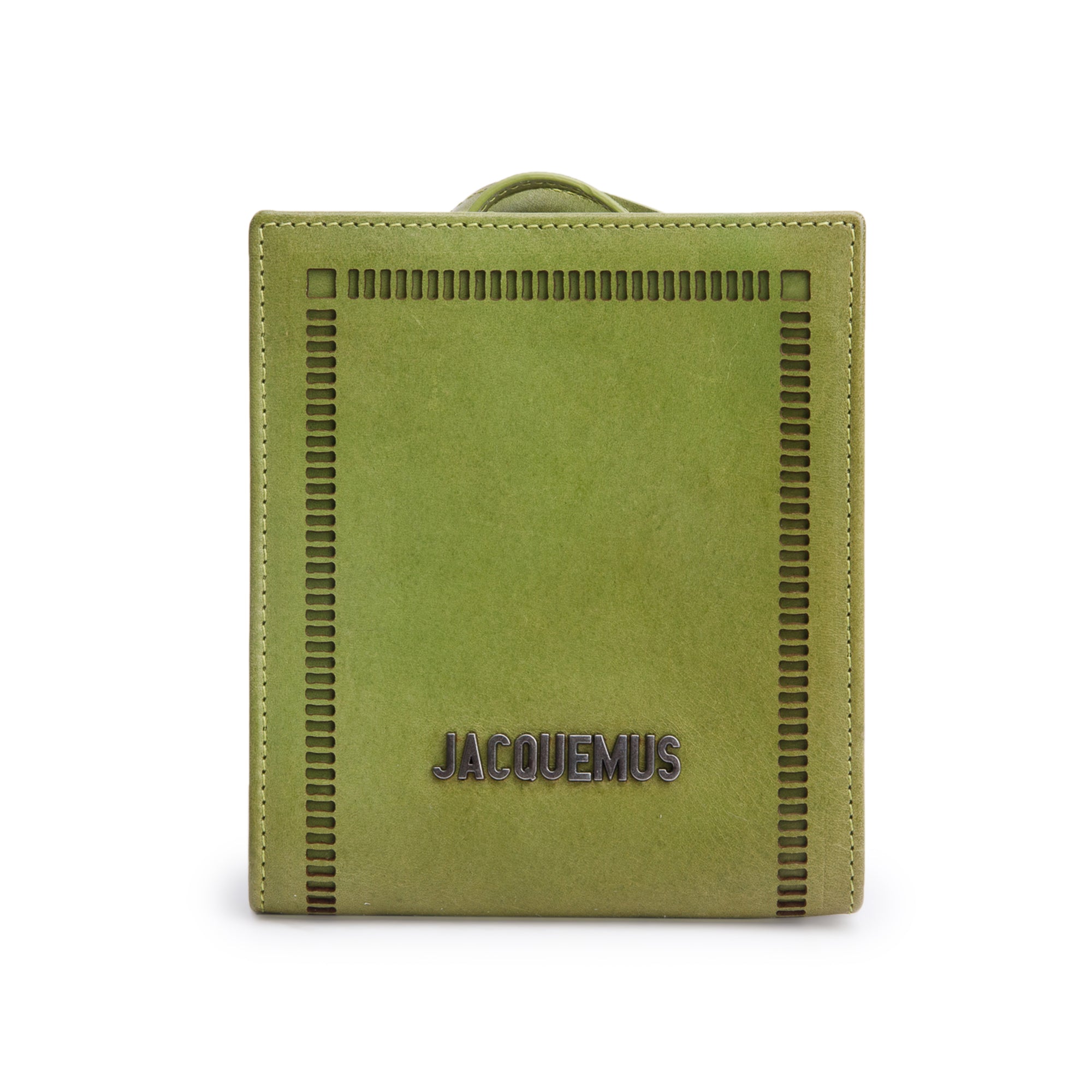 Jacquemus Green Leather Le Gadjo Wallet on Strap