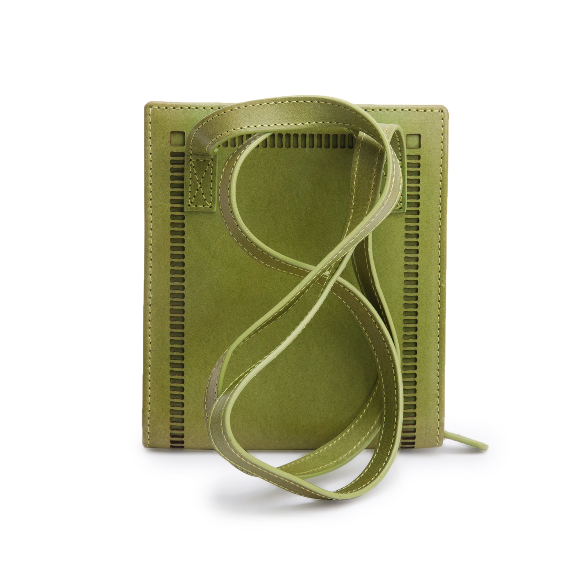 Jacquemus Green Leather Le Gadjo Wallet on Strap