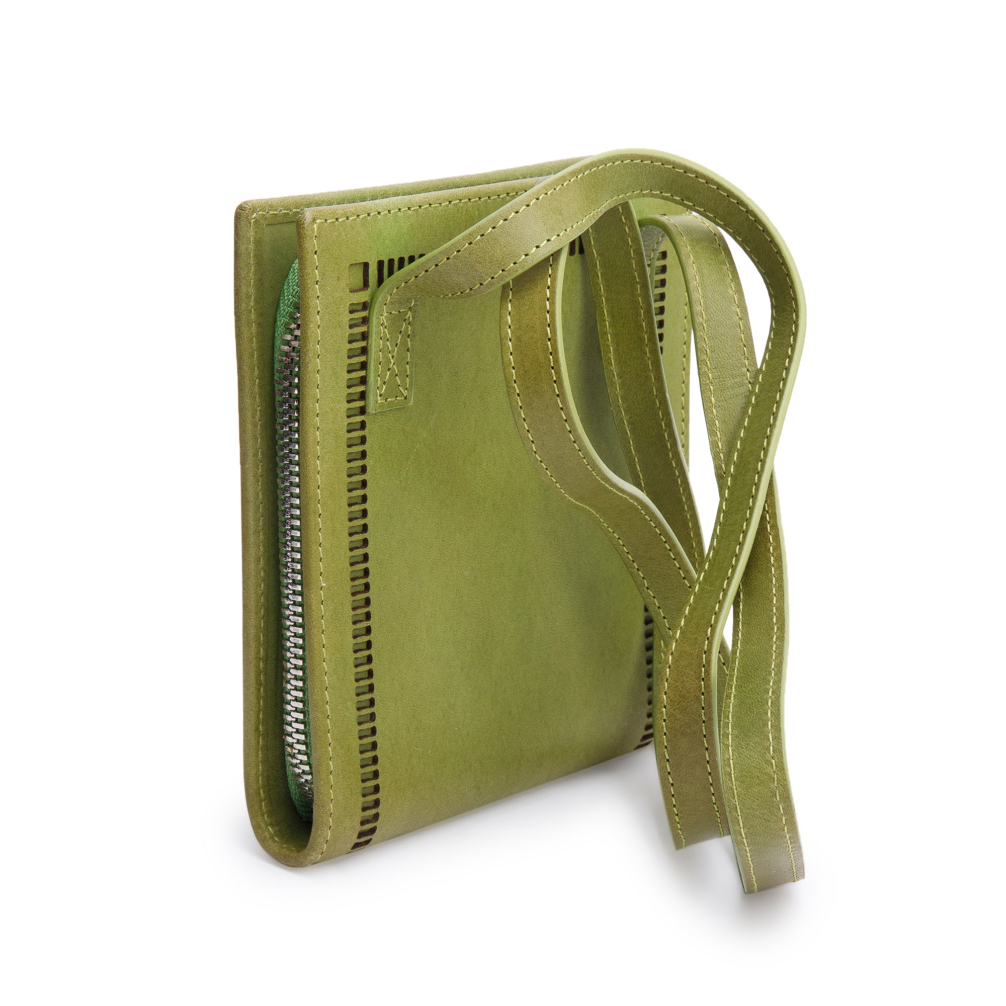 Jacquemus Green Leather Le Gadjo Wallet on Strap