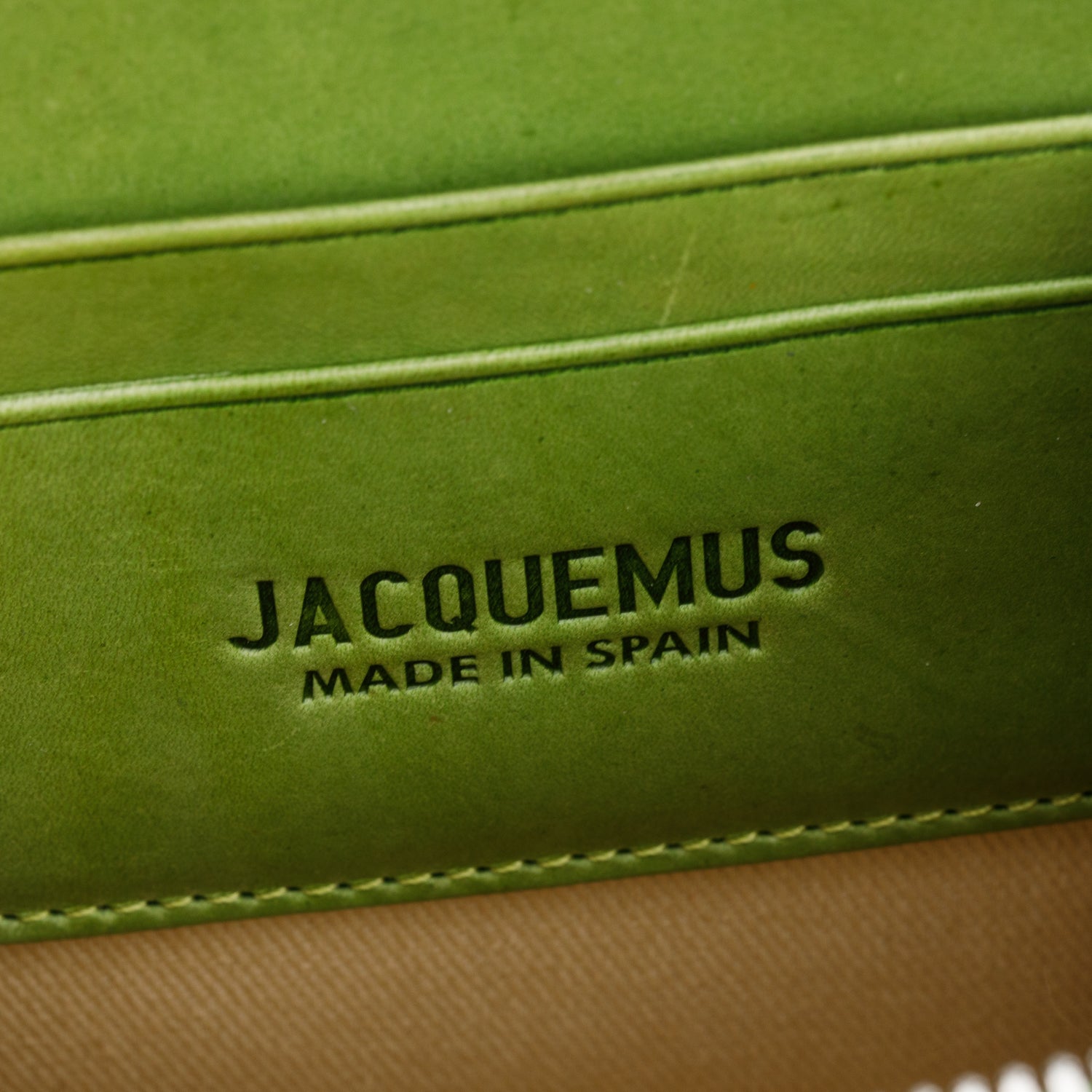 Jacquemus Green Leather Le Gadjo Wallet on Strap