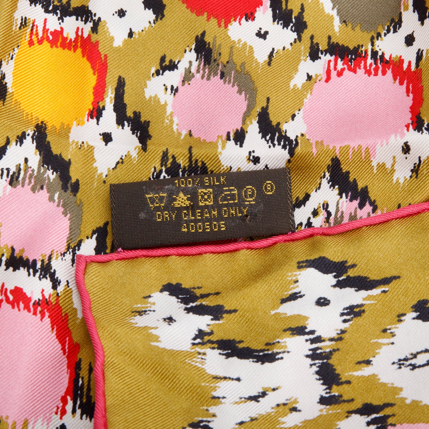 Louis Vuitton Brown Monogram Multicolor Square Silk Scarf