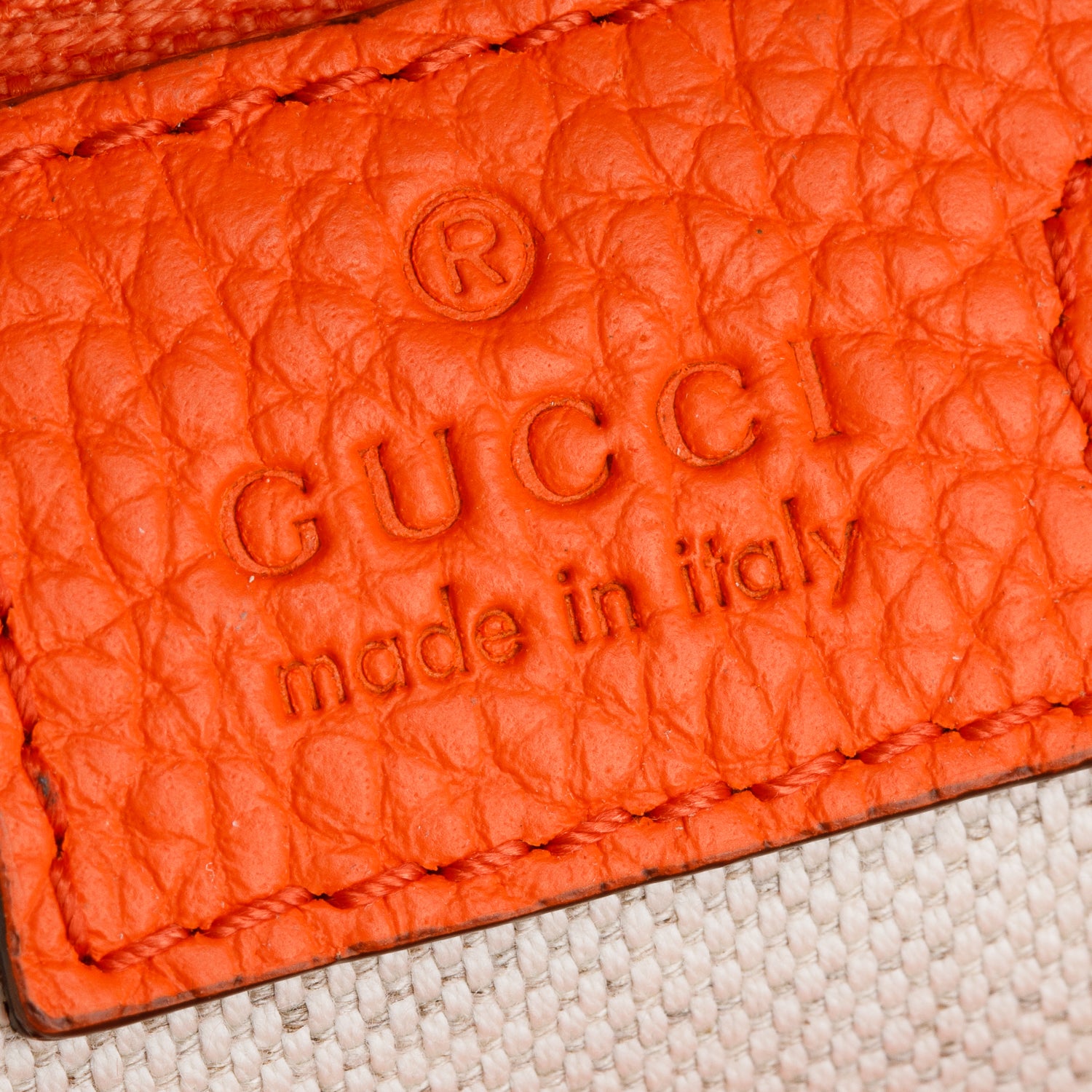 Gucci Orange Jumbo GG Leather Large Duffle Bag w/ Strap